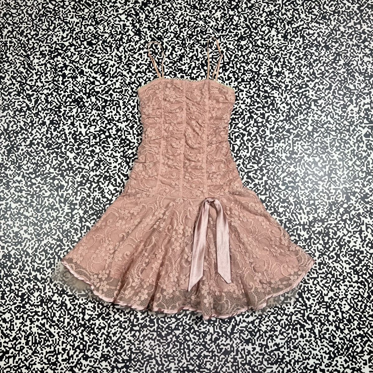 Japanese Brand Vintage Y2K Un Deux Trois Sexy Pink Mesh Mini Dress Size M / US 6-8 / IT 42-44 - 5 Thumbnail