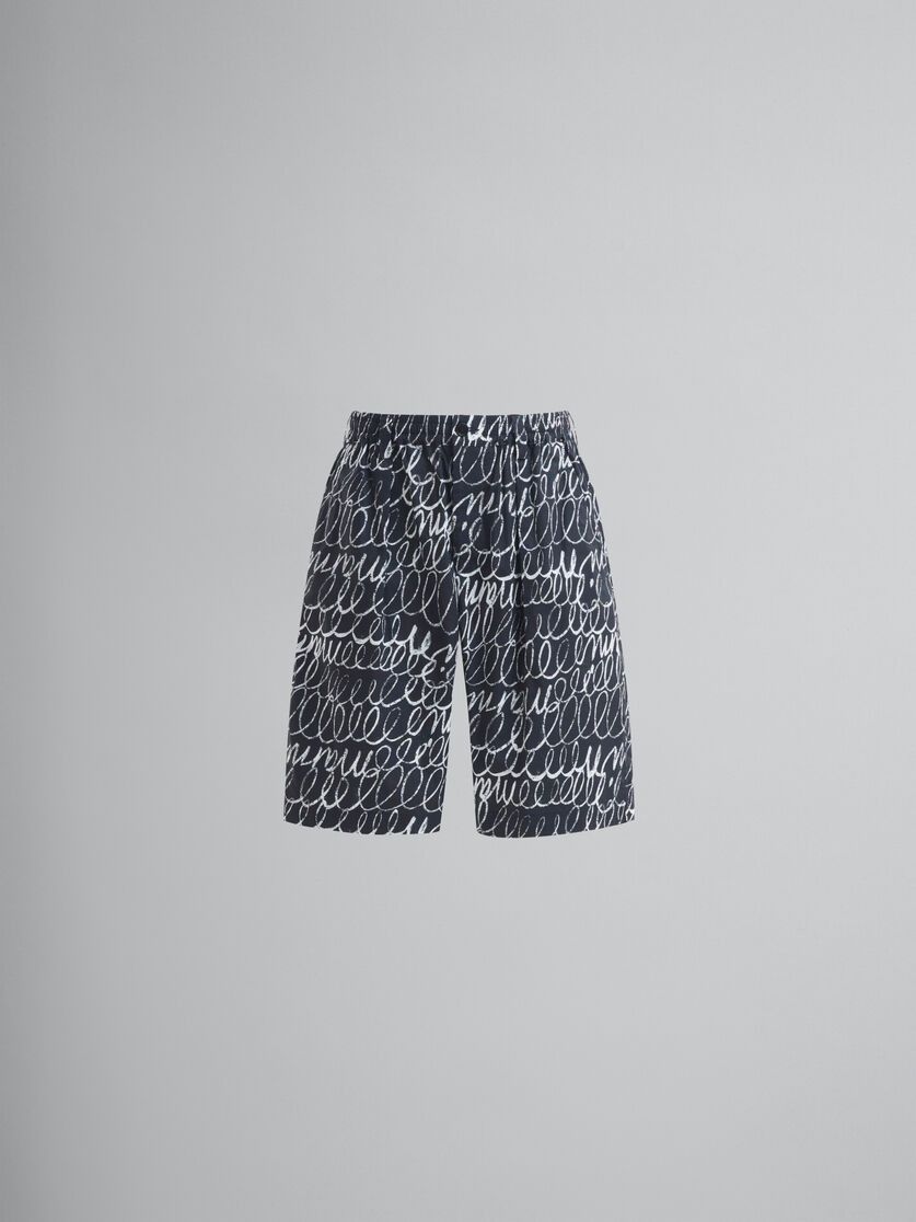 o1w1db11125 Poplin Drawstring Shorts in Black