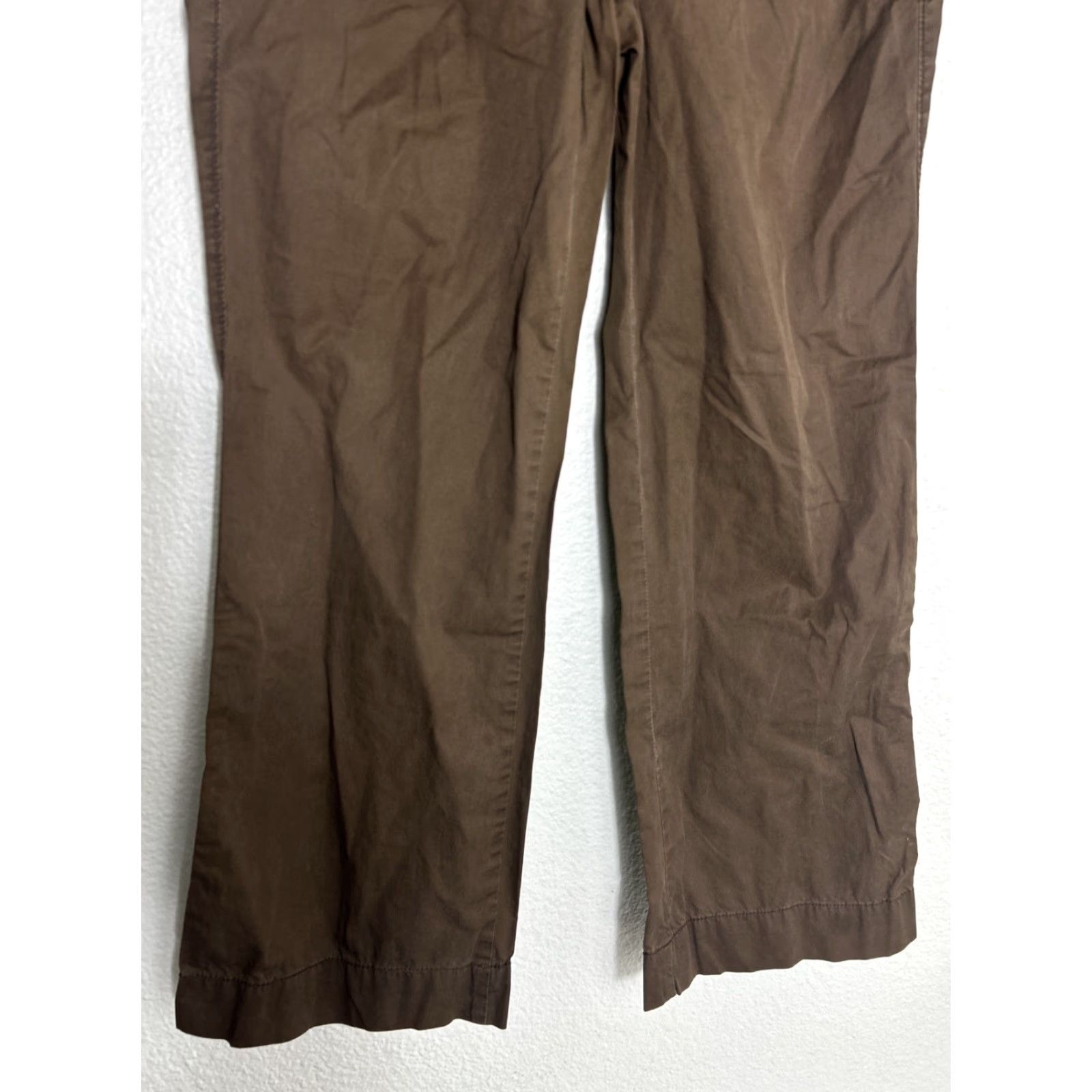 J.Crew J Crew Womens Chino Classic Twill Brown Pants Wide Leg 30x2 Size 2 Regular Size 26" / US 2 / IT 38 - 2 Thumbnail