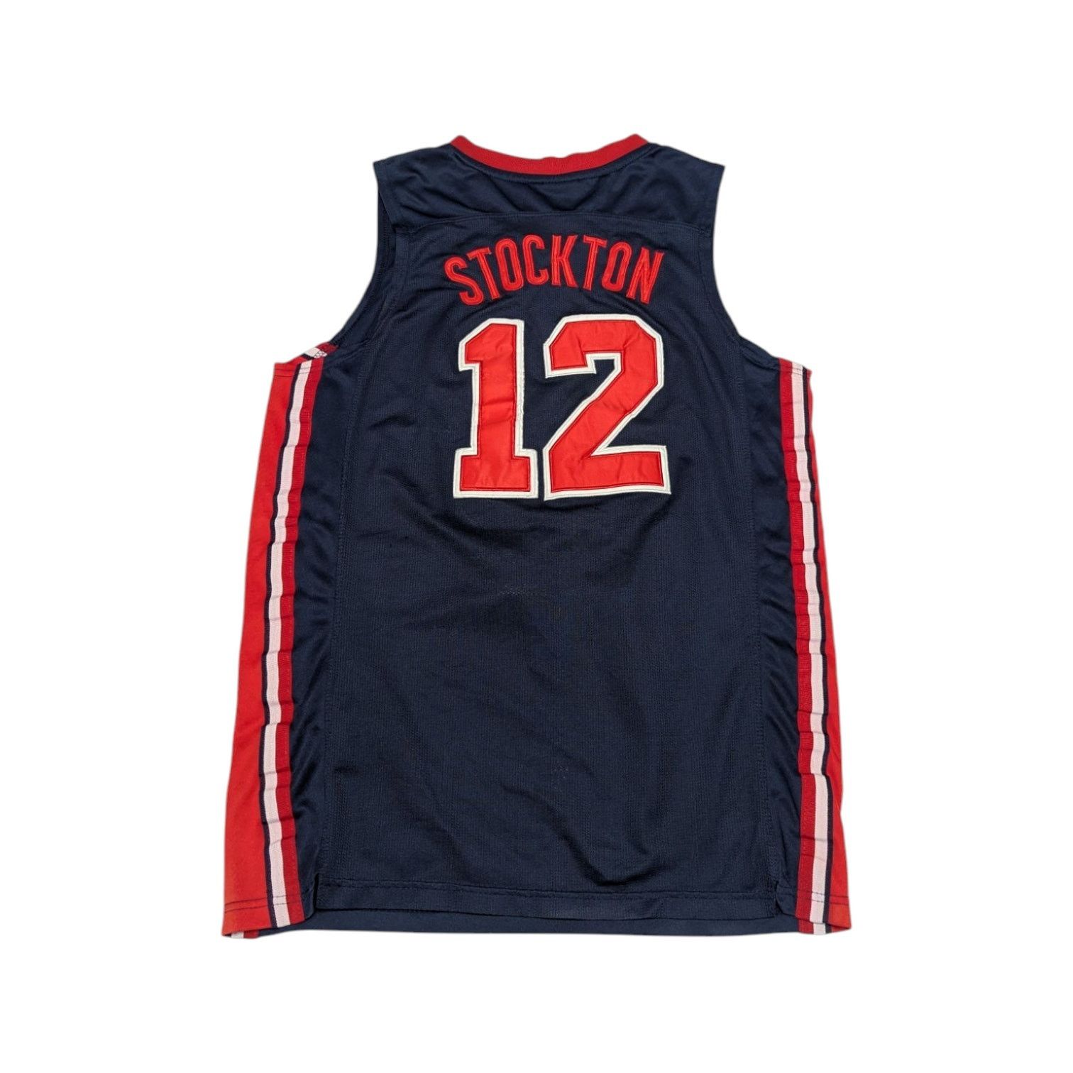 Nike Vintage Nike John Stockton 12 Team USA Dream Team Jersey Red Size US M / EU 48-50 / 2 - 2 Thumbnail
