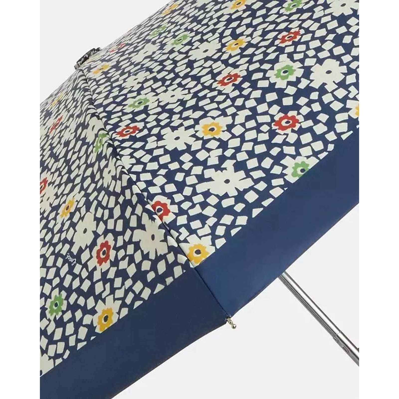 Coach NWT Coach Uv Protection Mini Umbrella Plaid Print Blue CBM55 Size ONE SIZE - 8 Thumbnail