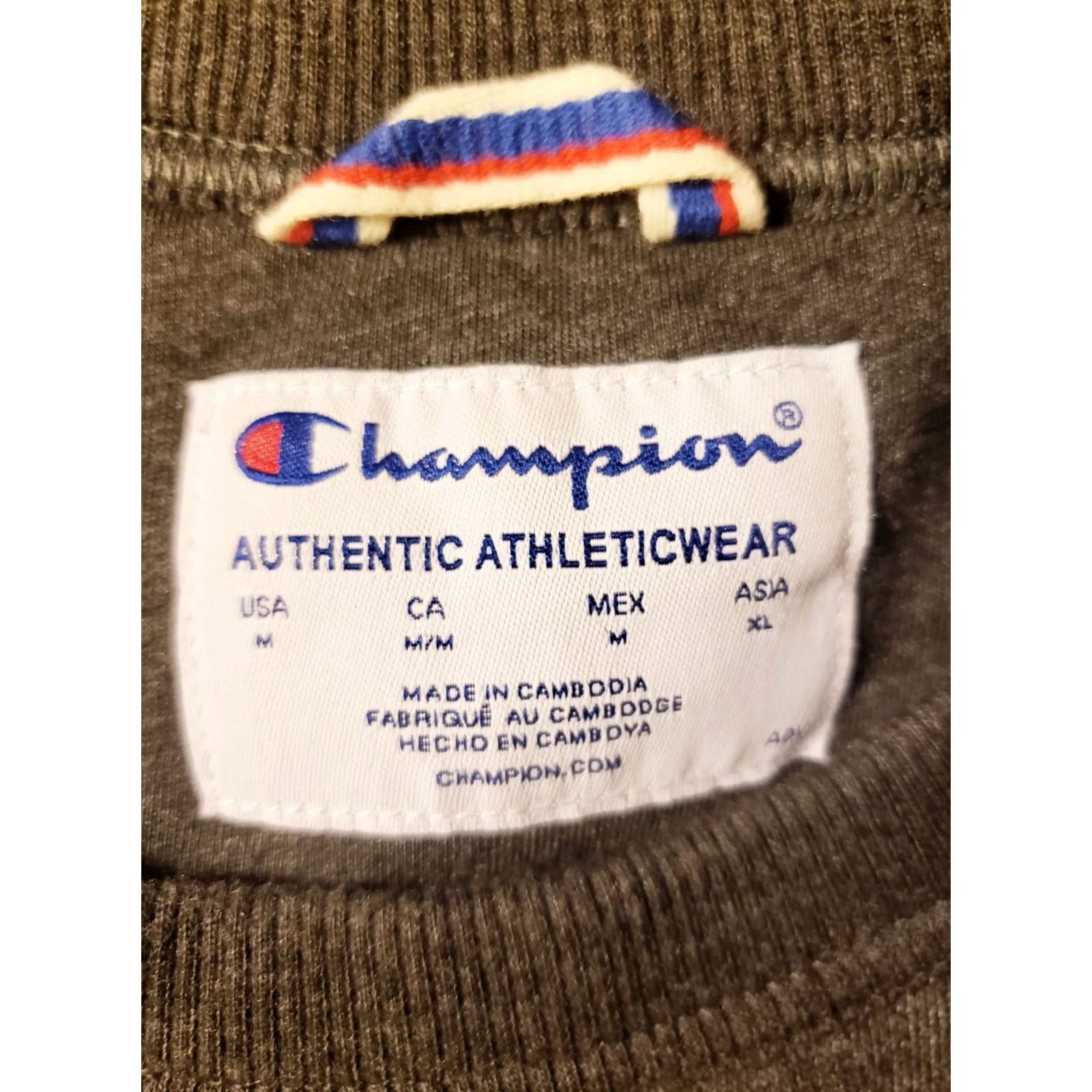 Champion Champion Powerblend Fleece Crew Neck Sweatshirt with C Logo Mens M Granite Heather Heavyweight Size US M / EU 48-50 / 2 - 7 Thumbnail