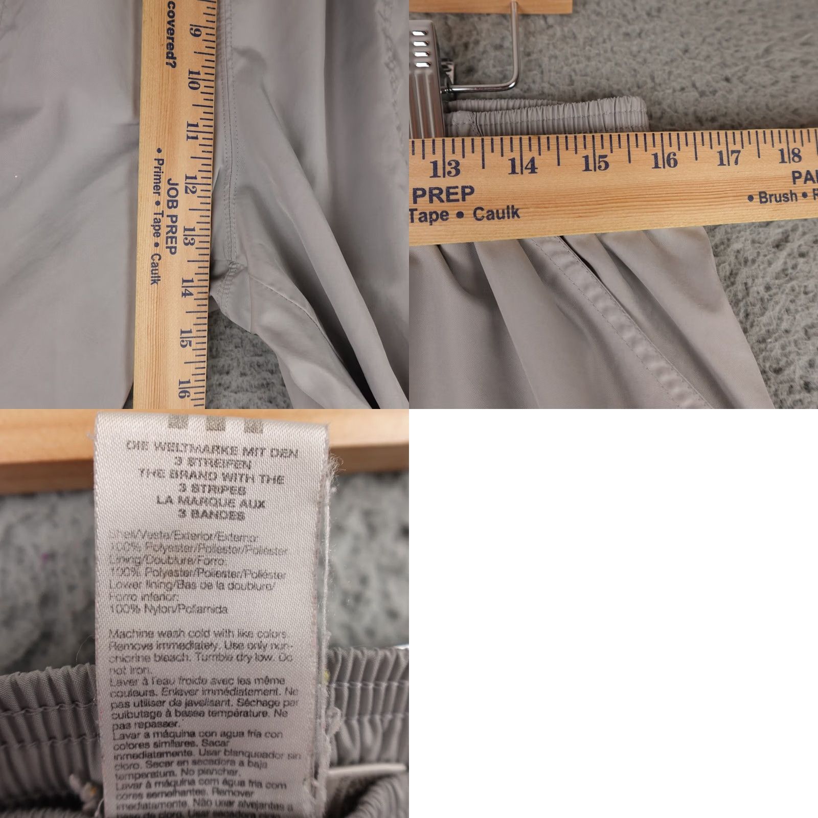 Adidas VINTAGE adidas Track Pants Mens XL Gray Windbreaker Lightweight Athleisure Gym Size US 36 / EU 52 - 11 Thumbnail