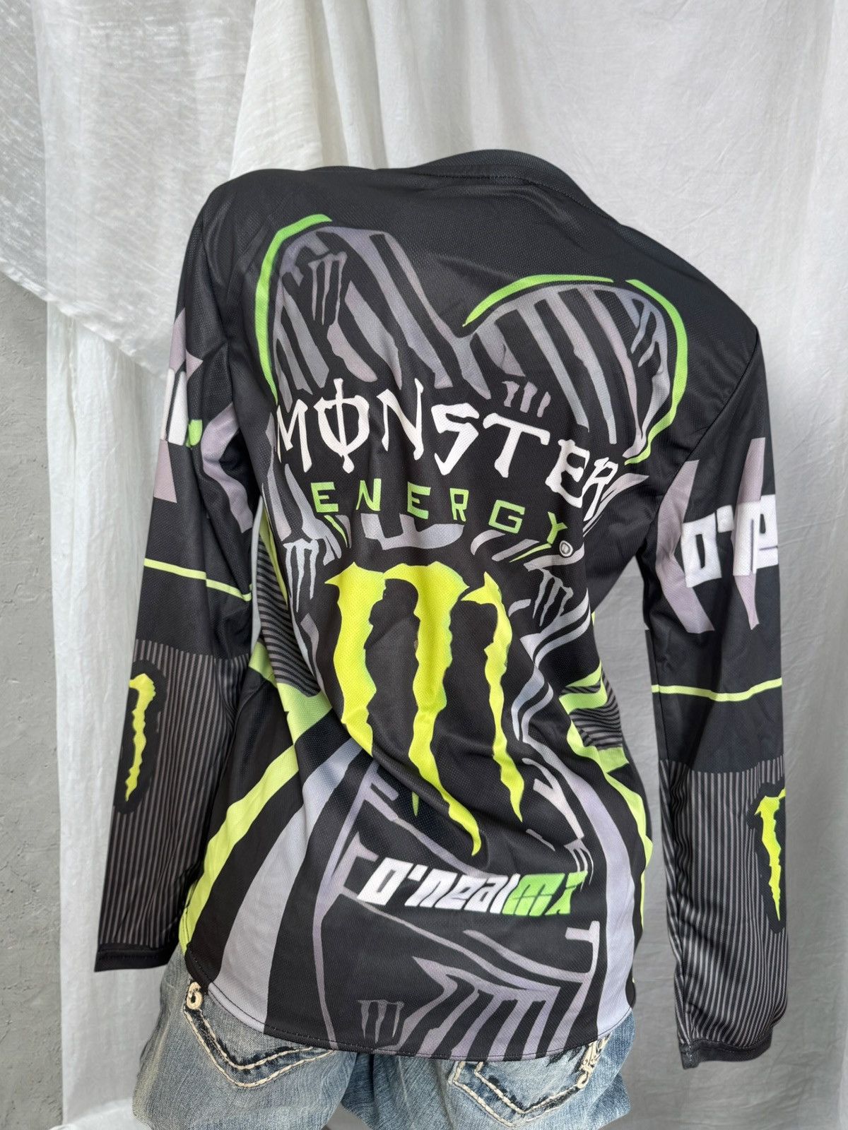 Japanese Brand Monster Energy Y2K Hype Moto Racing Long Sleeve Jersey Size M / US 6-8 / IT 42-44 - 6 Thumbnail