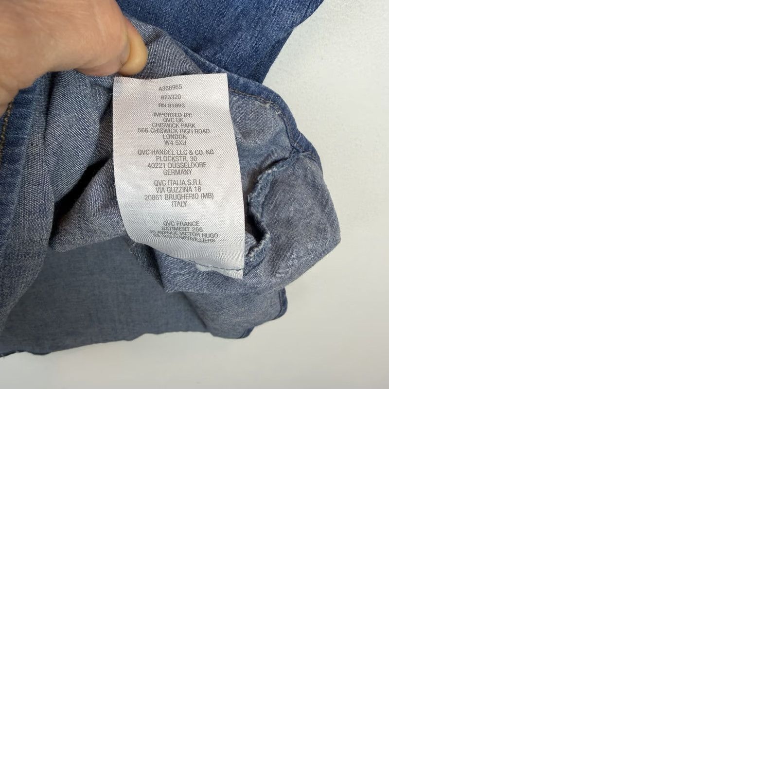 CO D&Co Denim Co Button Top Womens 3X Denim Tunic Solid Casual Shirt Button-Up Size XXL / US 16-18 / IT 52-54 - 9 Thumbnail