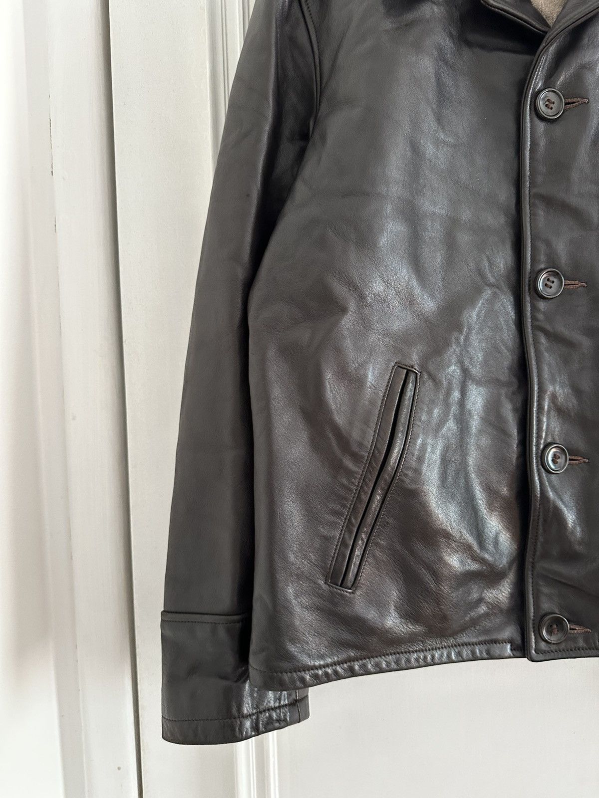 Thedi Thedi Vintage Military Army Style Cropped Leather Jacket Size US M / EU 48-50 / 2 - 10 Thumbnail