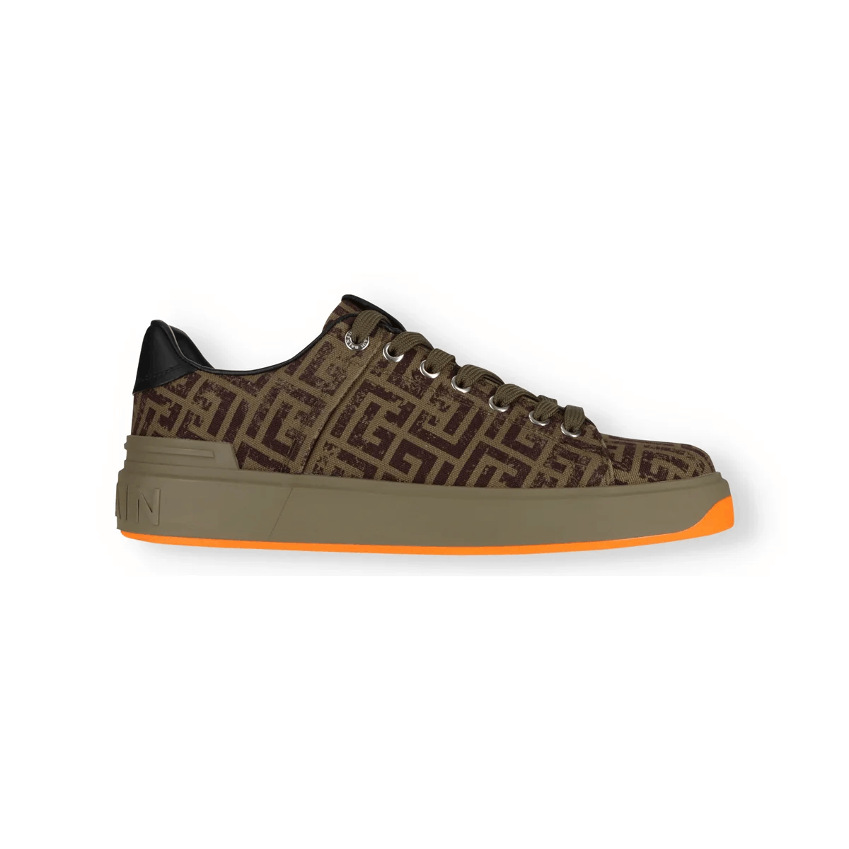 Balmain o1s1wg110325 Logo Low-Top Sneakers in Brown Size US 11 / EU 44 - 1 Thumbnail
