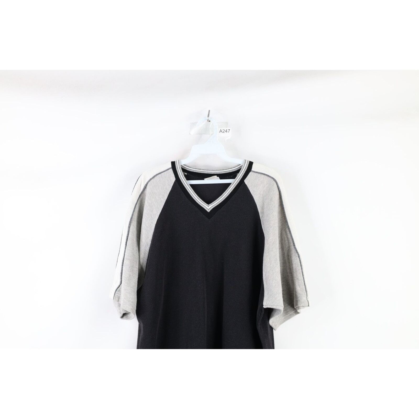 Vintage Vintage 90s Streetwear Faded Ribbed Knit Baggy Fit T-Shirt Size US L / EU 52-54 / 3 - 2 Thumbnail