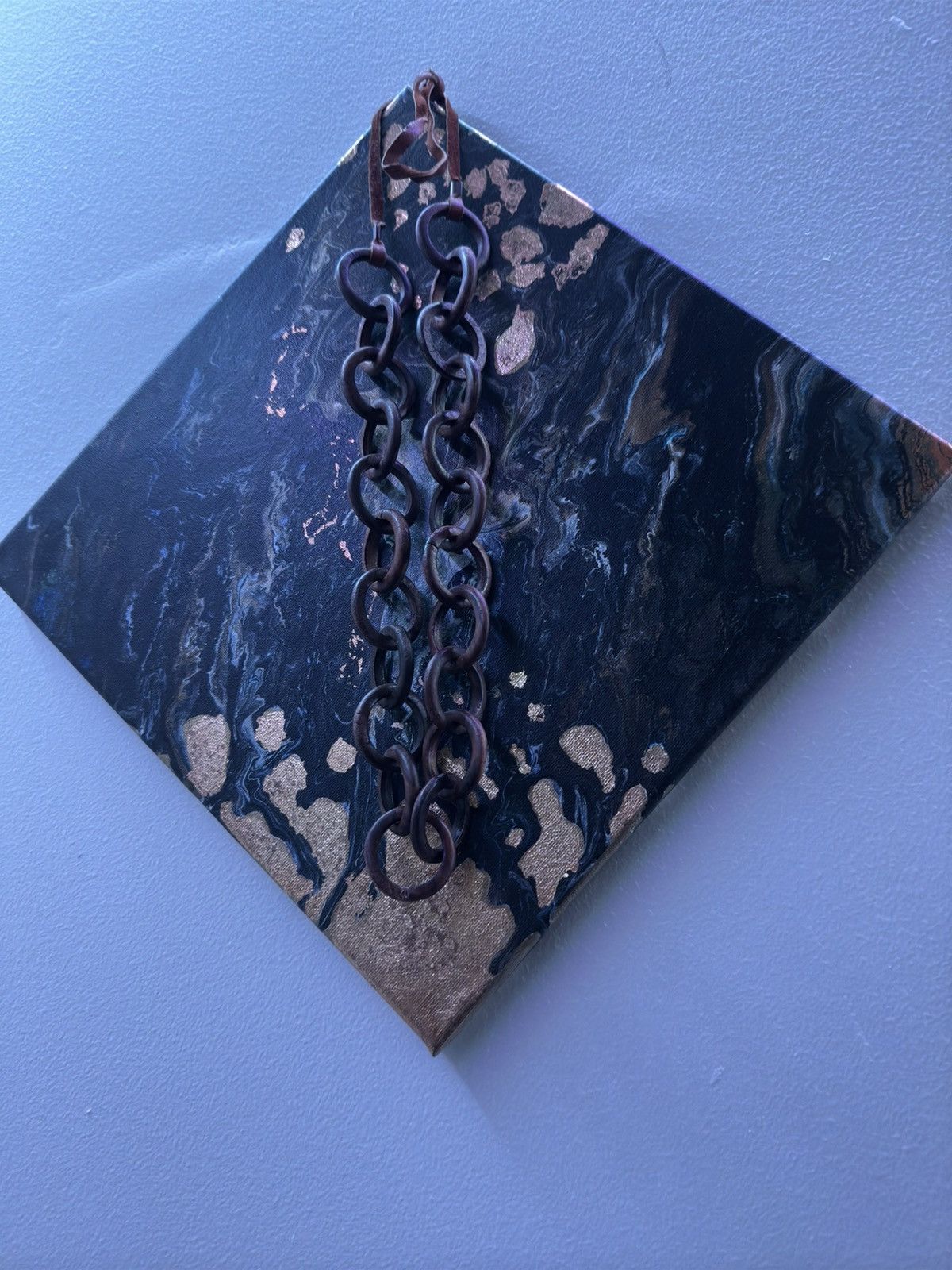 Vintage Vintage Wooden Link Chain Necklace Size ONE SIZE - 2 Thumbnail