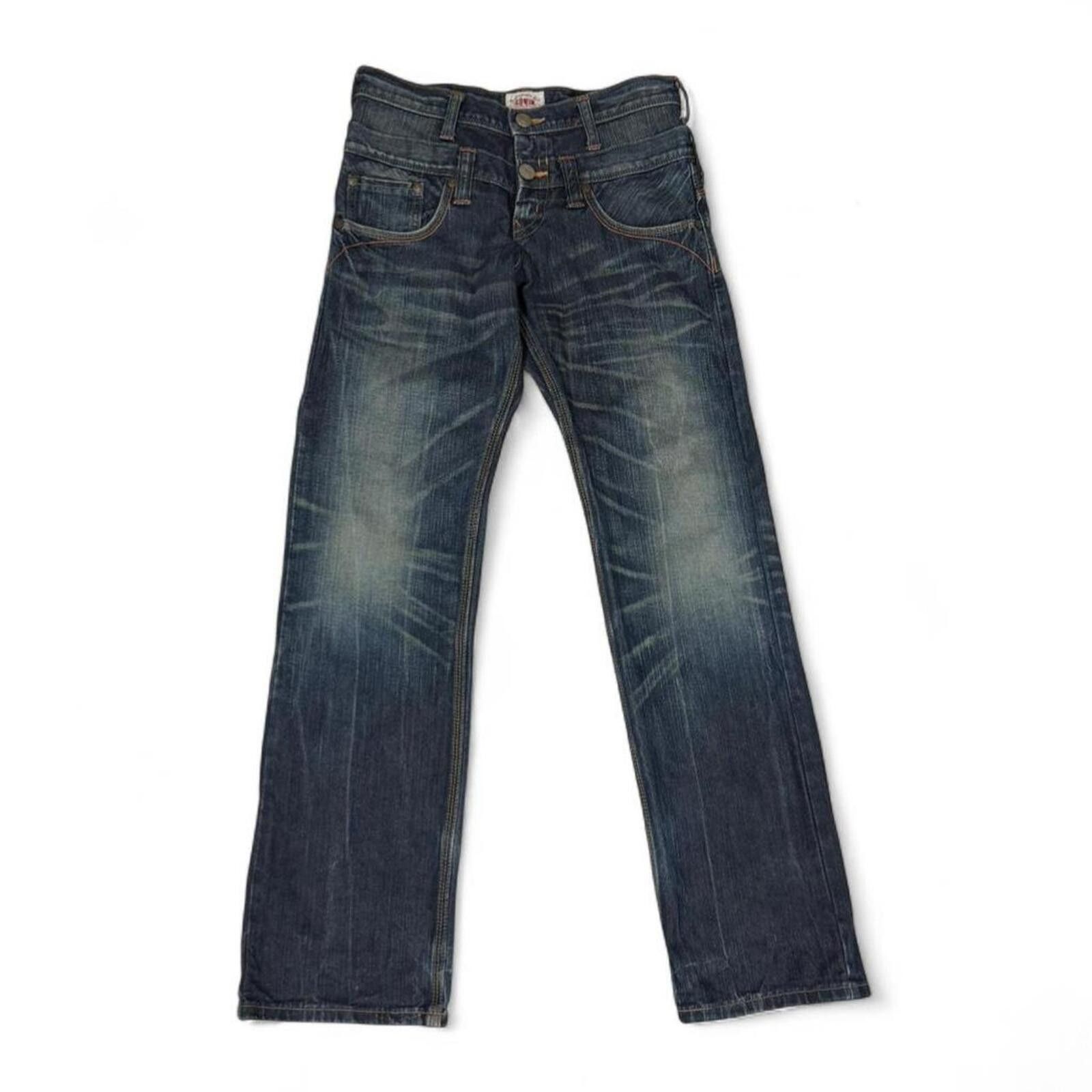 True Religion Vintage y2k style EDWIN Orange stitching design denim jeans Size US 31 - 3 Thumbnail