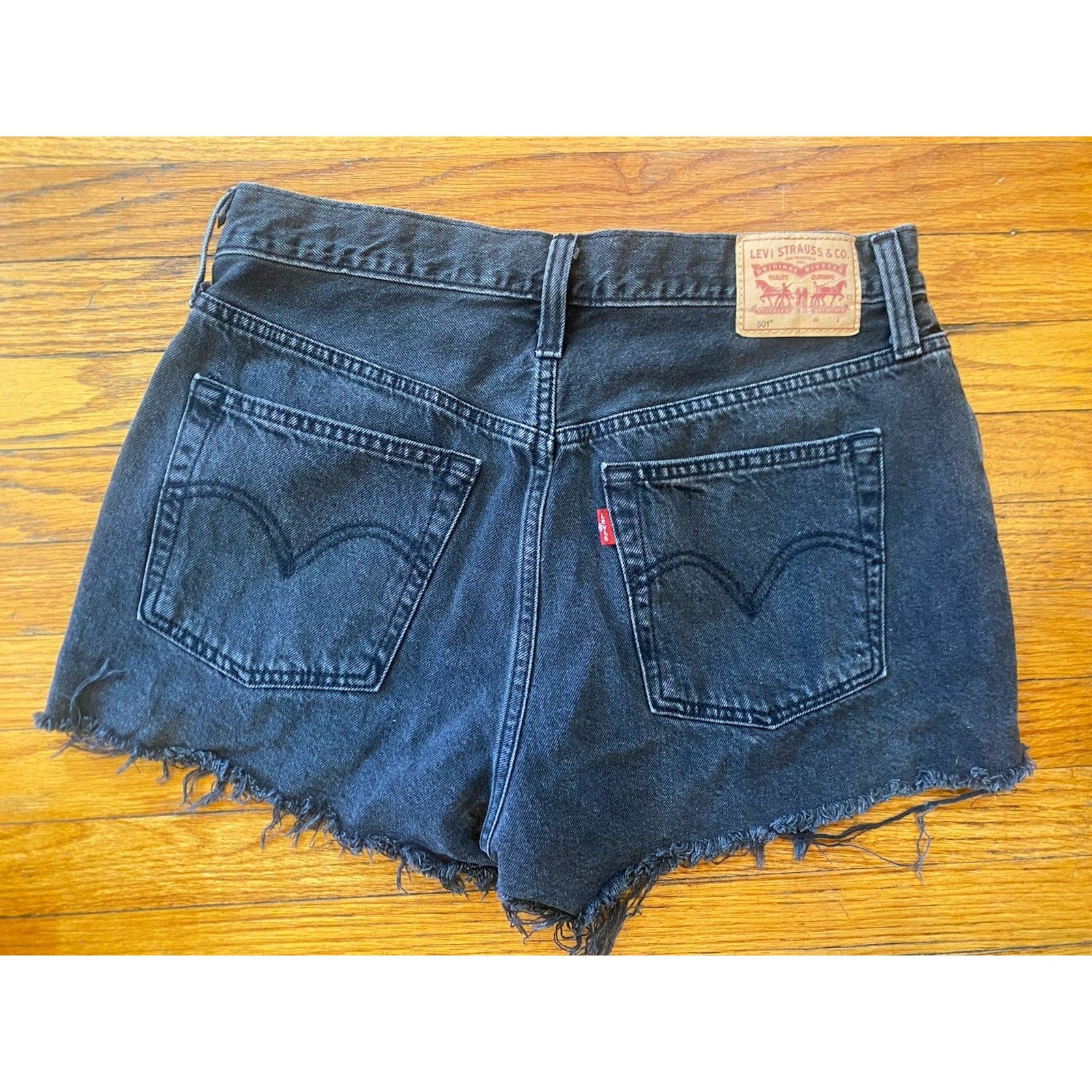 Levi's Levi’s Size W30 501 Jean Shorts Button Fly Black Size 30" / US 8 / IT 44 - 4 Thumbnail