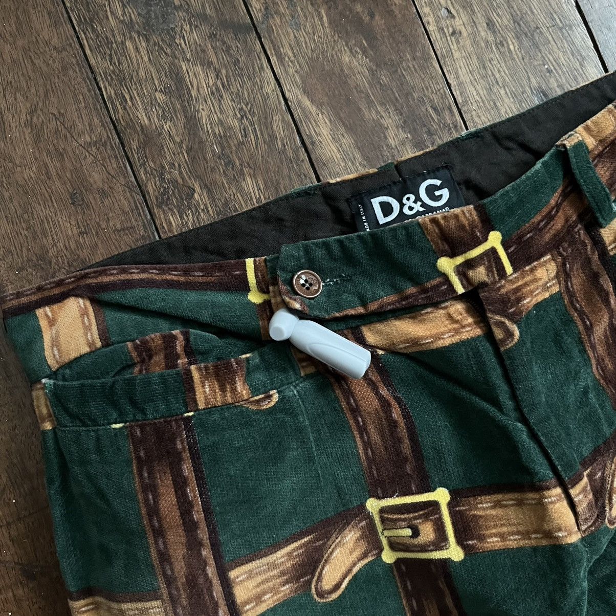 Dolce & Gabbana Dolce and Gabbana Belt Print Pants Size 33" - 4 Thumbnail