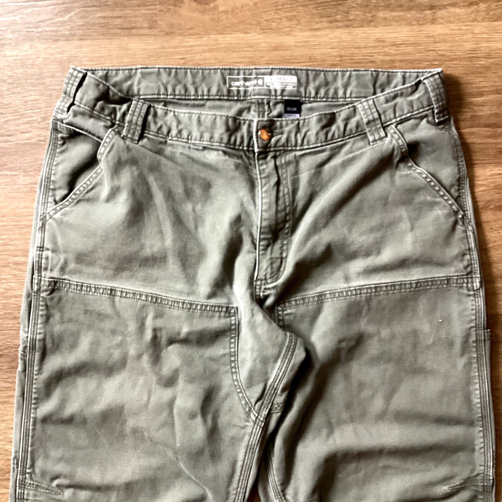 Carhartt Green Carhartt Double Knees 38 x 34 Size US 38 / EU 54 - 2 Thumbnail