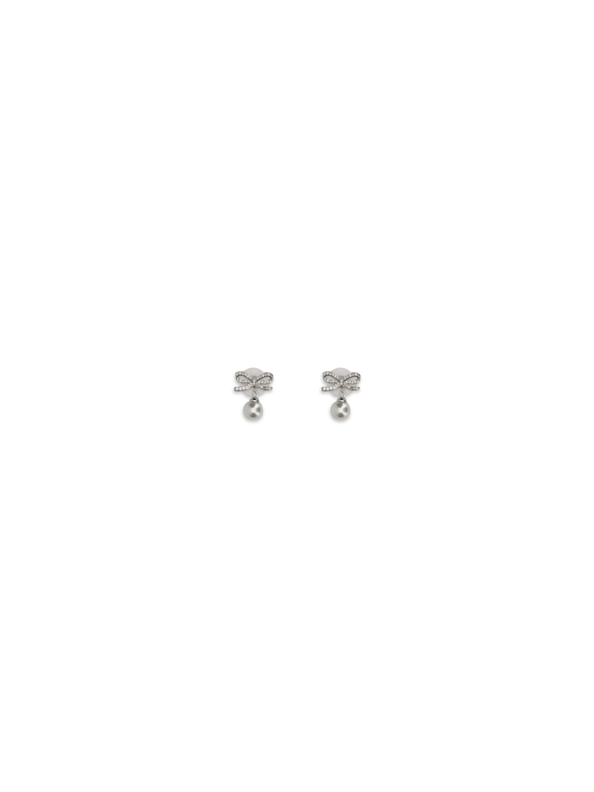 Self-Portrait Pearl bow Earrings Size ONE SIZE - 1 Thumbnail