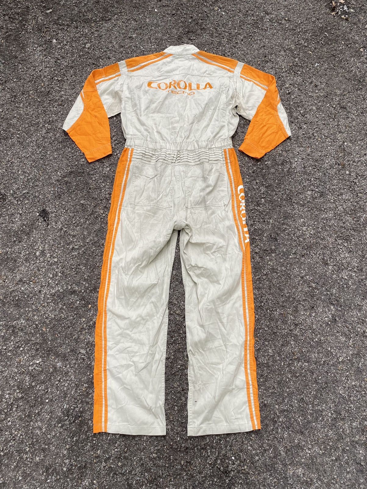 image of Vintage Toyota Corolla Techno Overalls Jumpsuits Racing in Cream, Men's (Size 36)