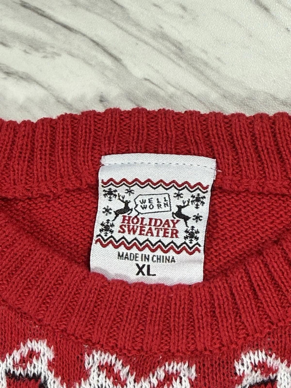 Other Well Worn Holiday Sweater Santa Snowboarding Red XL #8 Size US XL / EU 56 / 4 - 5 Thumbnail