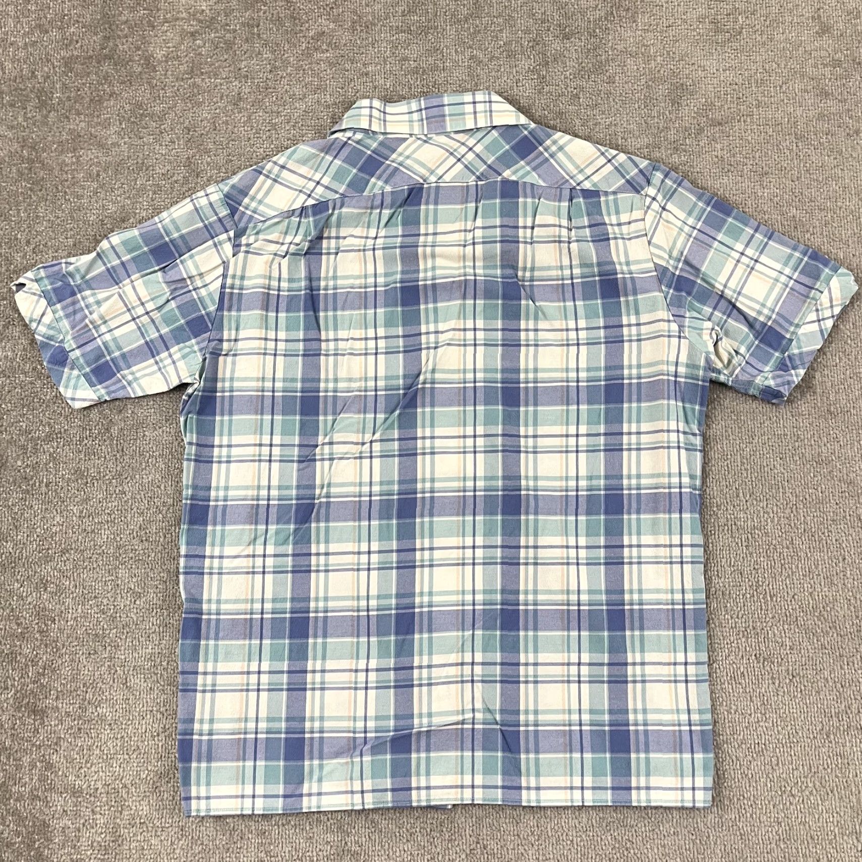Vintage Criquet Shirt Mens M Blue White Plaid Performance Button Up Short Sleeve Shirt Size US M / EU 48-50 / 2 - 6 Thumbnail