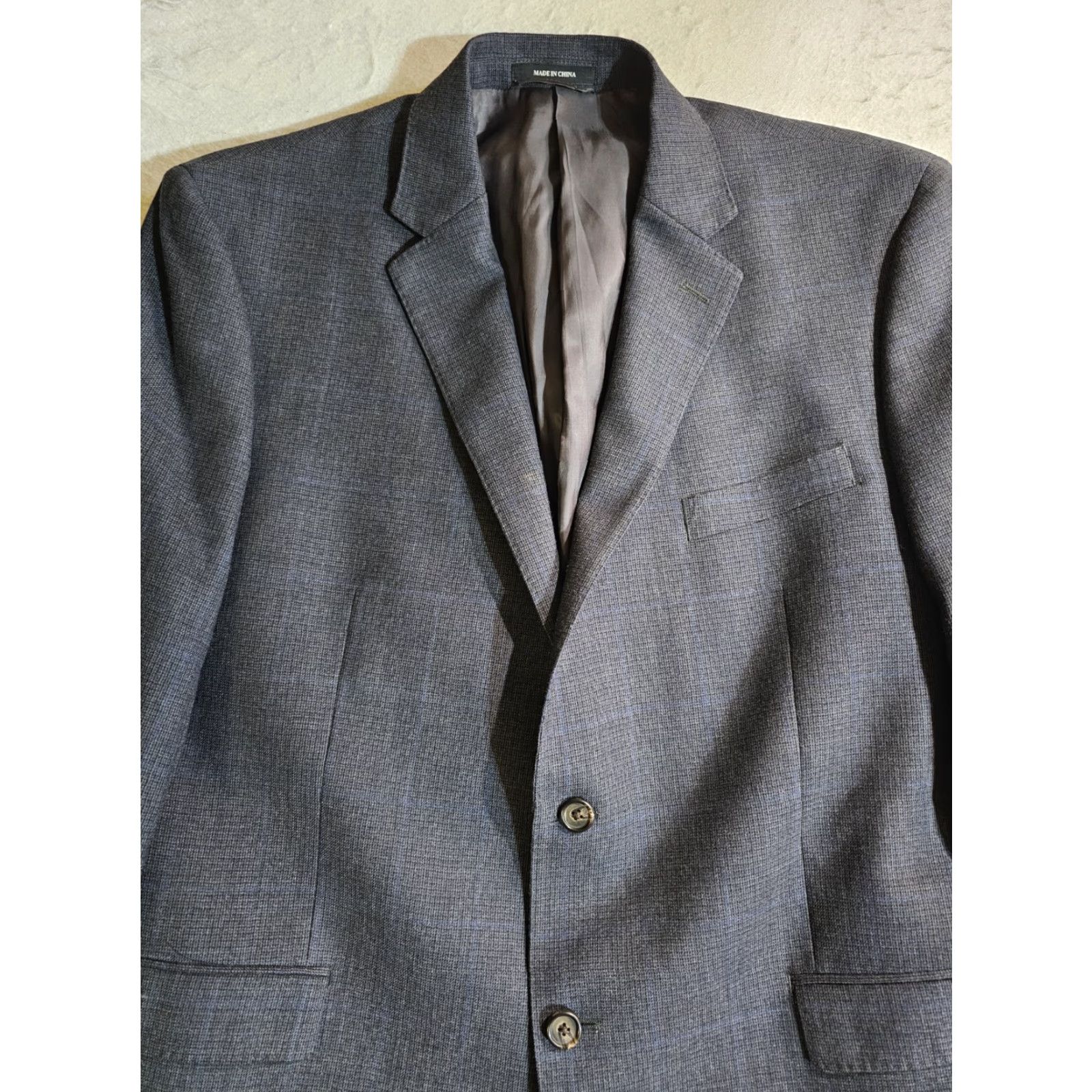 Ralph Lauren Ralph Lauren Black Label Blazer 46 Slim Wool Grey Dual Vent Notch Lapel Single-Breasted 2-Button Mens Jacket/Coat Regular Bedis Size 46R - 3 Thumbnail