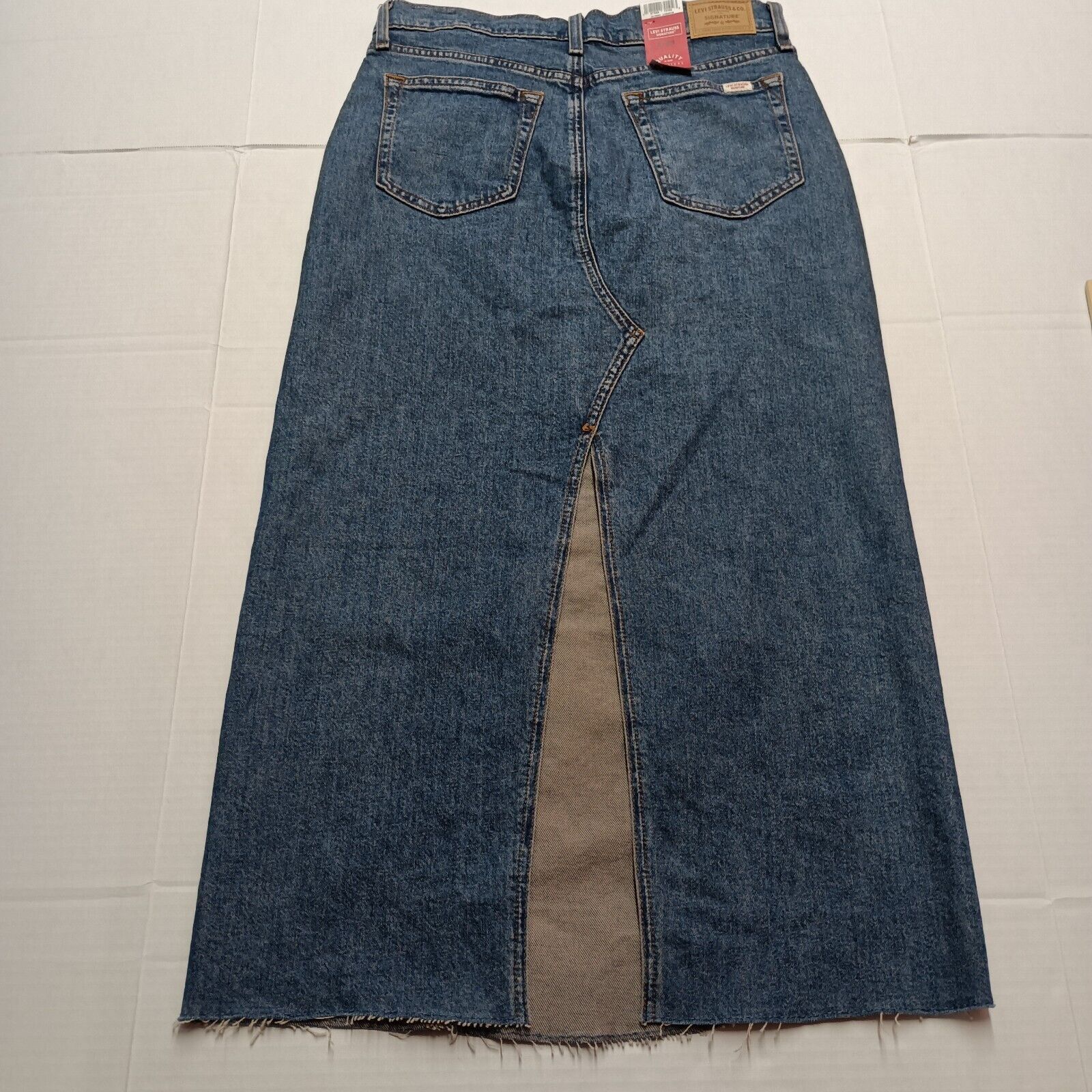 Levi's Levi Strauss Signature Mid Rise Blue Maxi Skirt Size 6 W28 Size 28" / US 6 / IT 42 - 11 Thumbnail