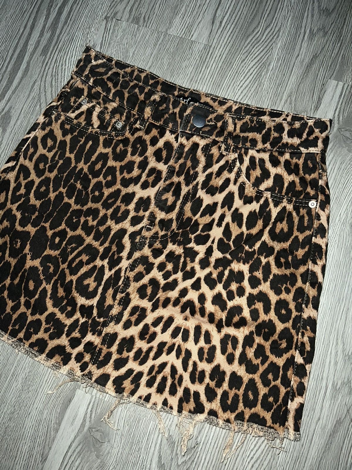 Seditionaries Zara leopard distressed mini skirt 🐆 Size 26" / US 2 / IT 38 - 3 Thumbnail