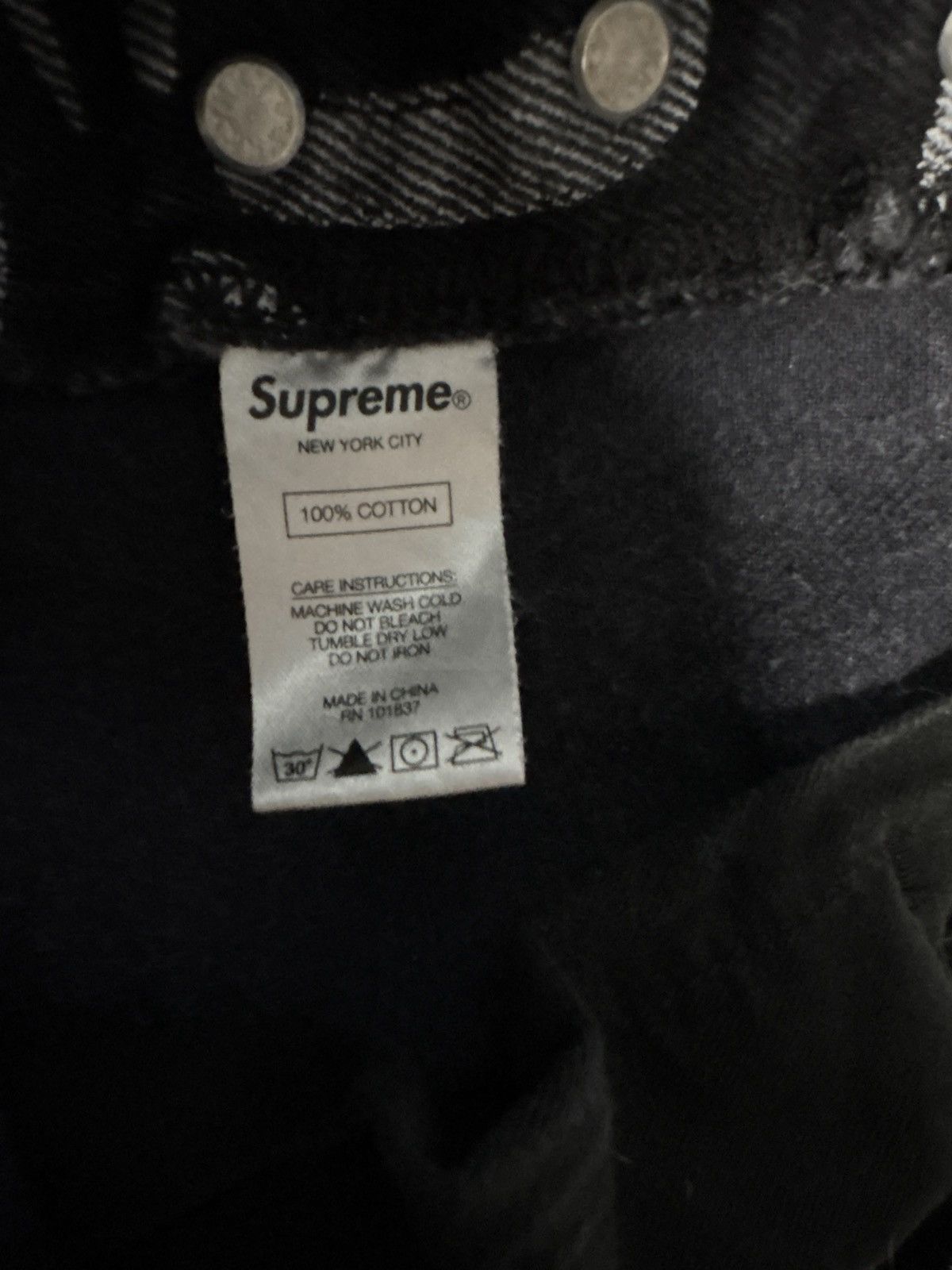 Supreme Supreme Ark Denim Pant (Black) – FW20 Size US 30 / EU 46 - 4 Thumbnail