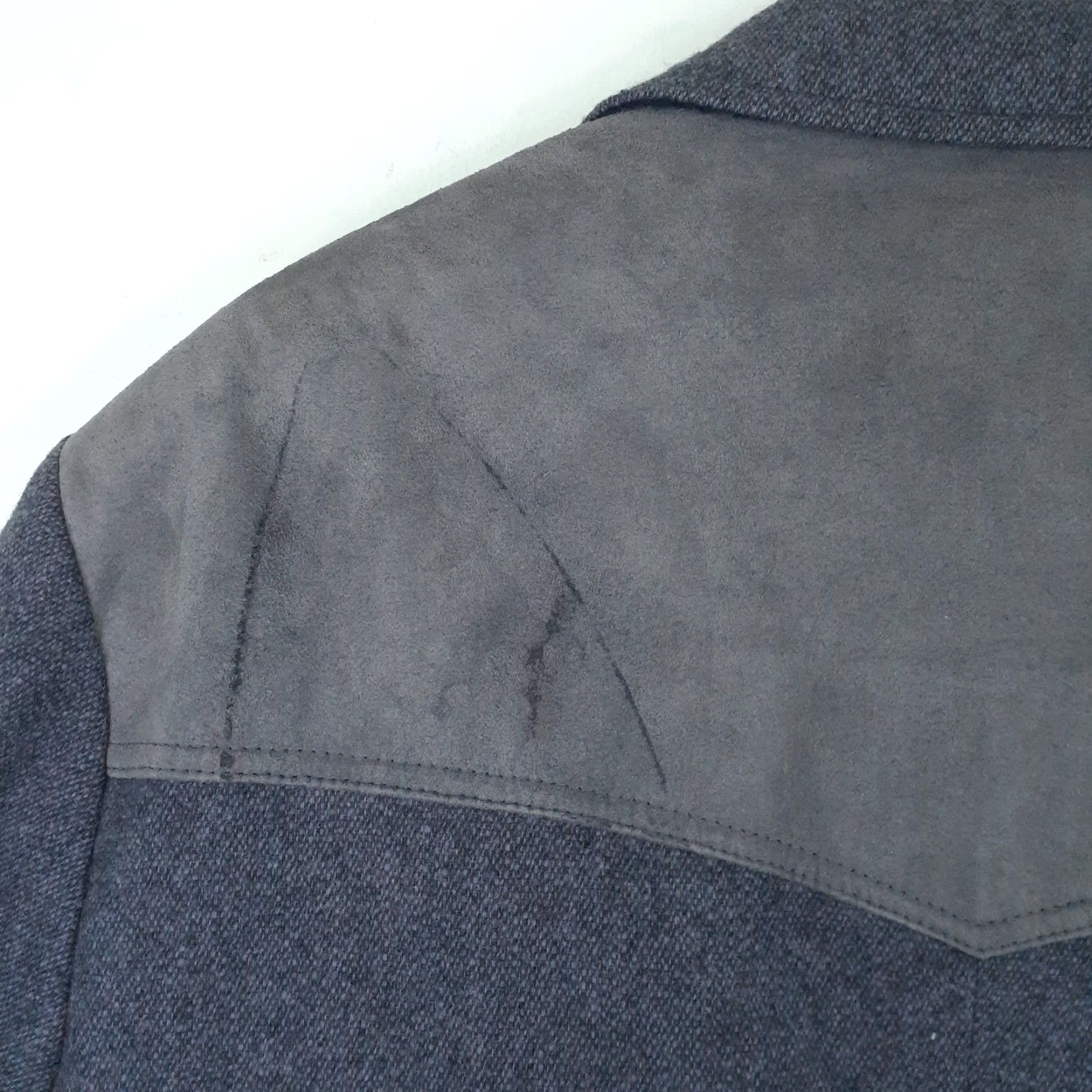 Pendleton VINTAGE Pendleton Blazer Jacket Sport Coat Mens 46 Gray Wool Elbow Patches Western Size 46R - 5 Thumbnail