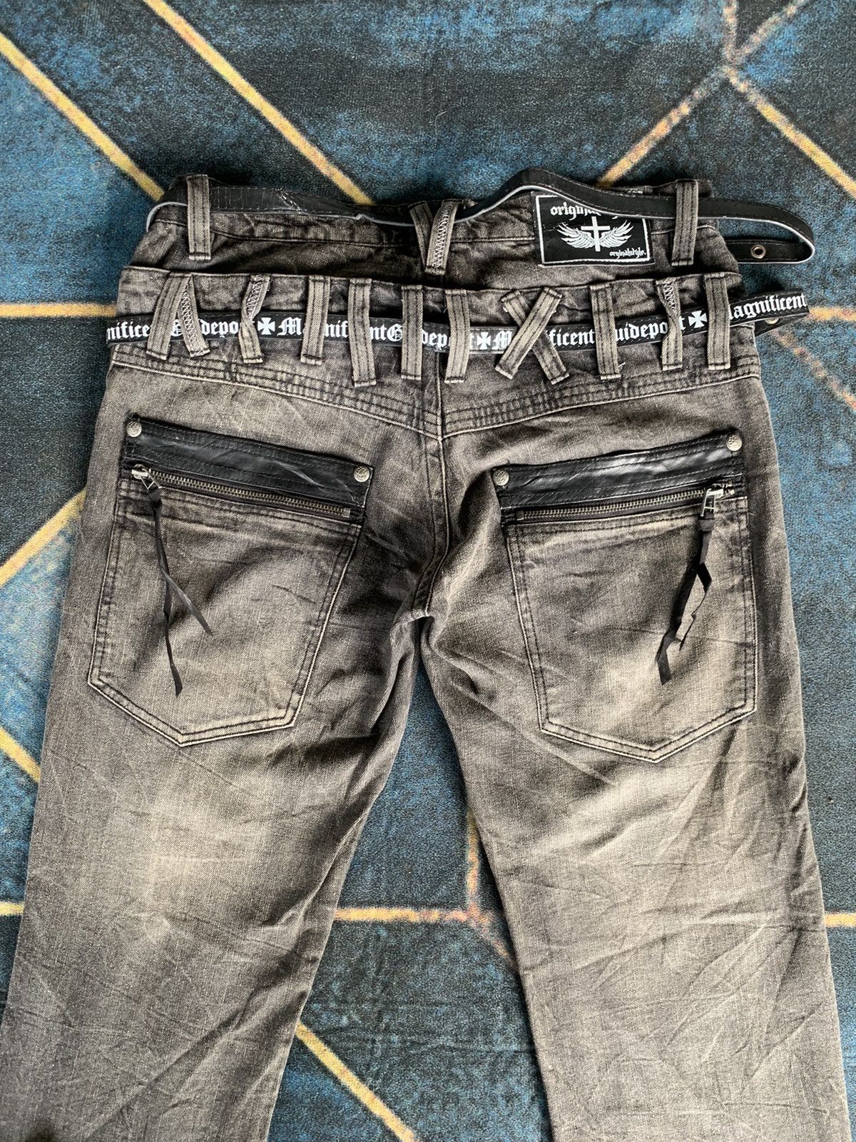If Six Was Nine 💥 OriginalStyle Distressed Double Waist Denim Size US 32 / EU 48 - 4 Thumbnail
