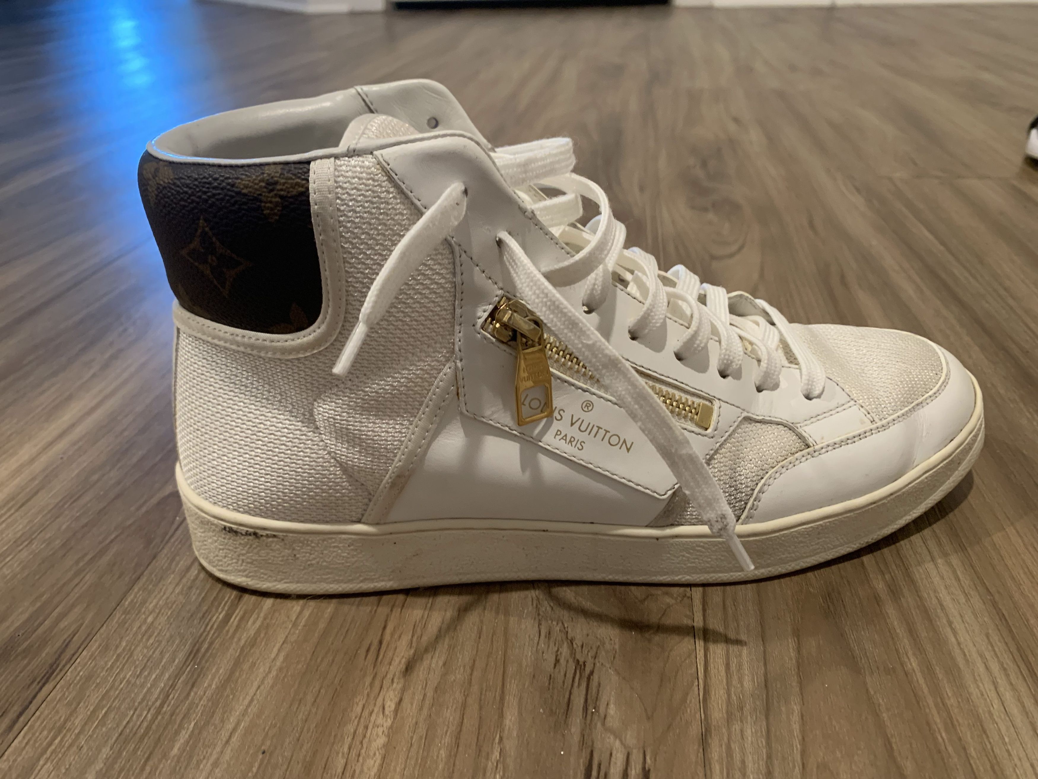 Louis Vuitton LOUIS VUITTON High Top Sneakers Rivoli Mesh Zip Monogram Size US 7.5 / EU 40-41 - 1 Thumbnail
