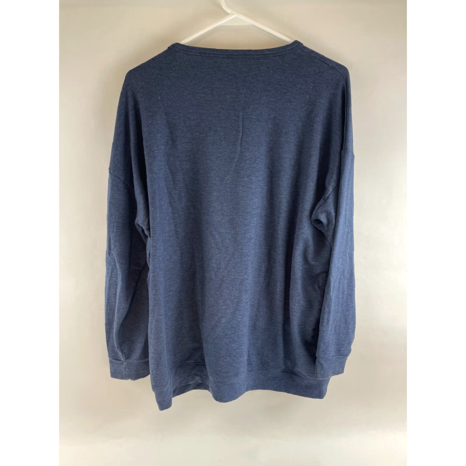 Vintage Tuff Athletics Sweater Women's L Blue Heather Crew Neck Pullover Long Slv Size L / US 10 / IT 46 - 3 Thumbnail