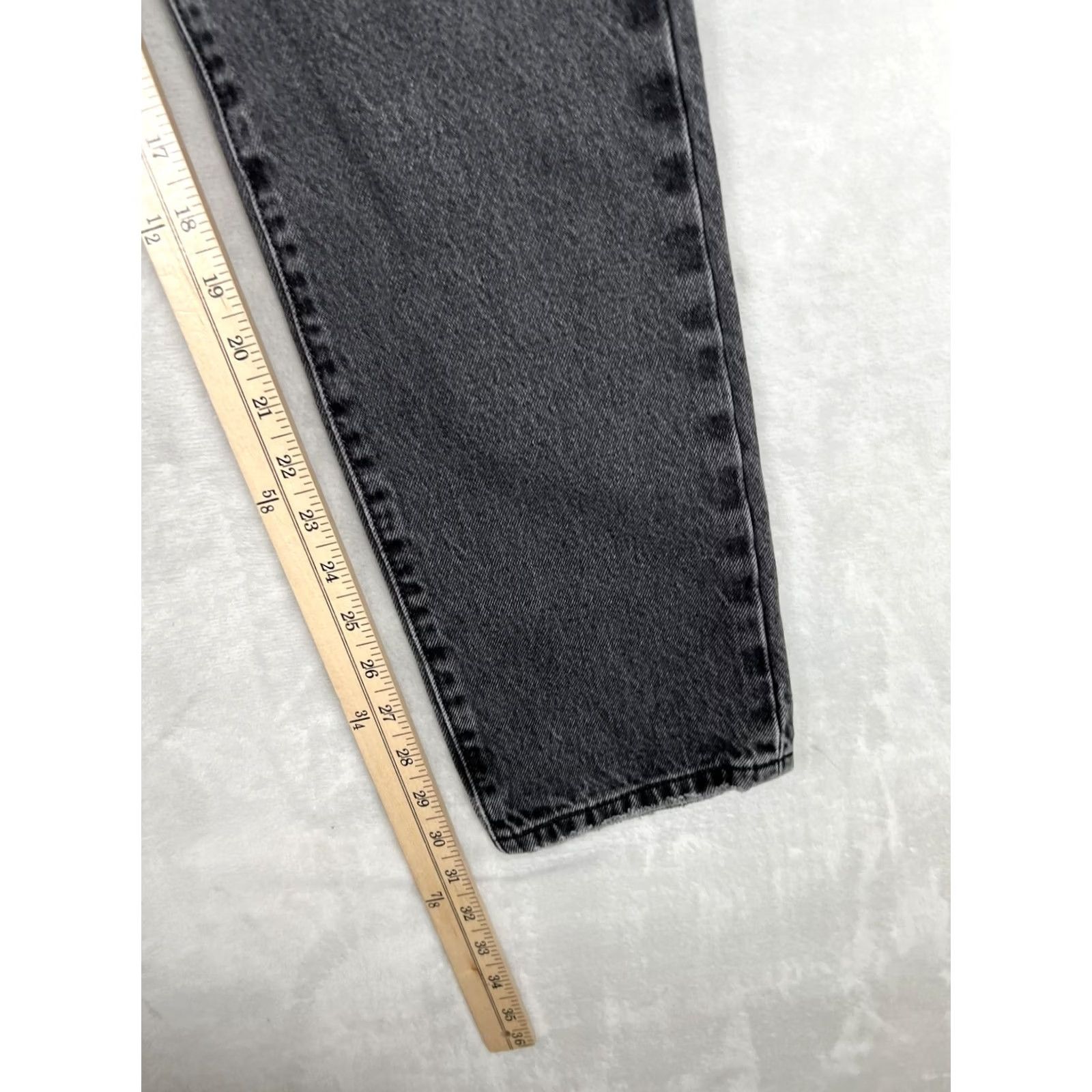 Levi's Levi's Middy Straight Jeans Women's Charcoal Wash 25x31 Gray Denim 5-Pocket Zip Button Vintage? No Size 42" / US 20 - 2 Thumbnail