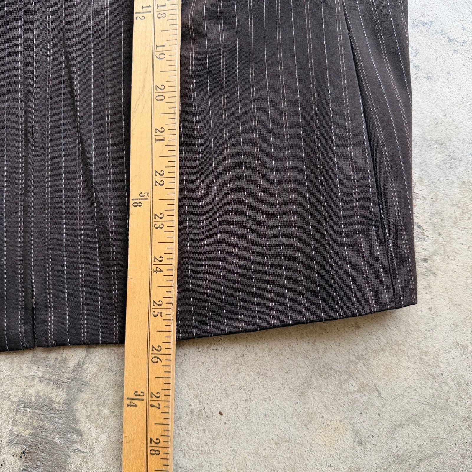 Other Vtg y2k early 2000s crop fit work zip up pinstriped jacket Size L / US 10 / IT 46 - 8 Thumbnail