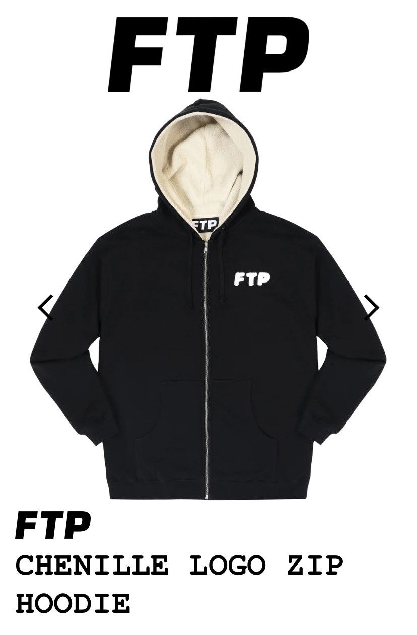 Fuck The Population FTP Chenille logo zip up hoodie size XL Grailed