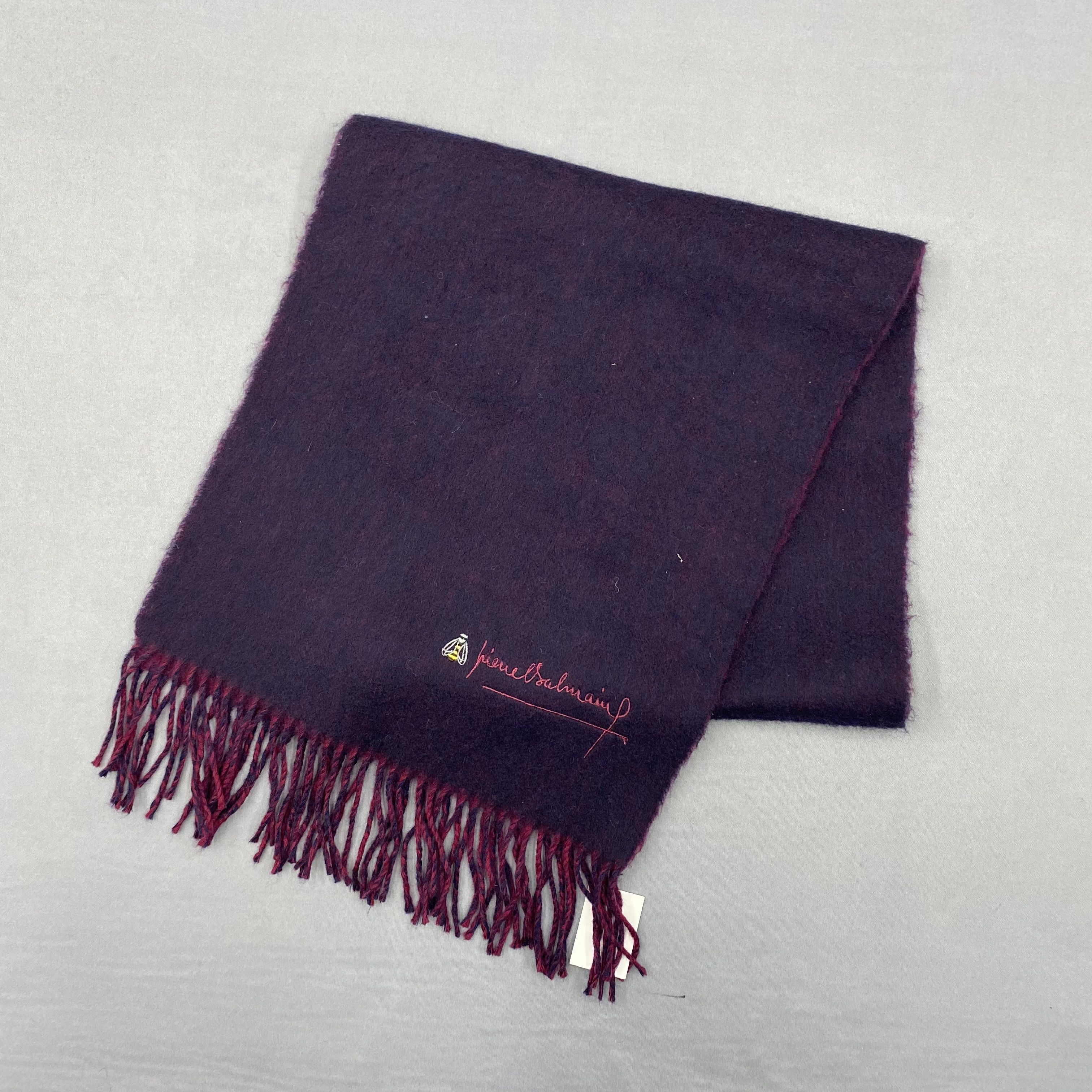 Japanese Brand Vintage Pierre Balmain Scarf Two Tone Muffler Wool Scarves Size ONE SIZE - 3 Thumbnail