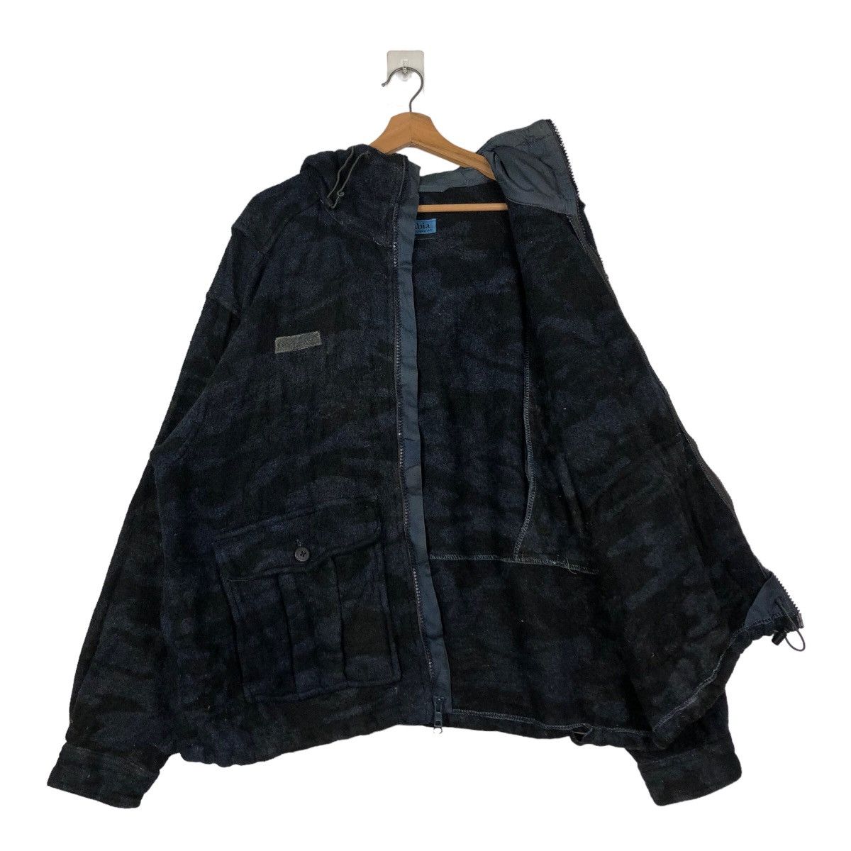 Japanese Brand 🔥Vintage Heavy Jacket Hoodie Columbia Blue Camo Design Size US XL / EU 56 / 4 - 13 Thumbnail