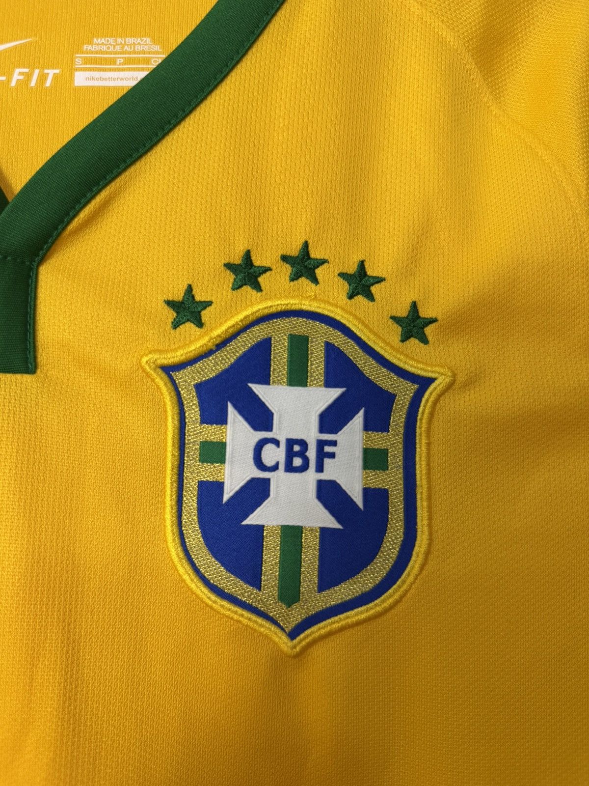 Nike Nike Brazil National Team 2014 Football Soccer Jersey Yellow Size US S / EU 44-46 / 1 - 8 Thumbnail
