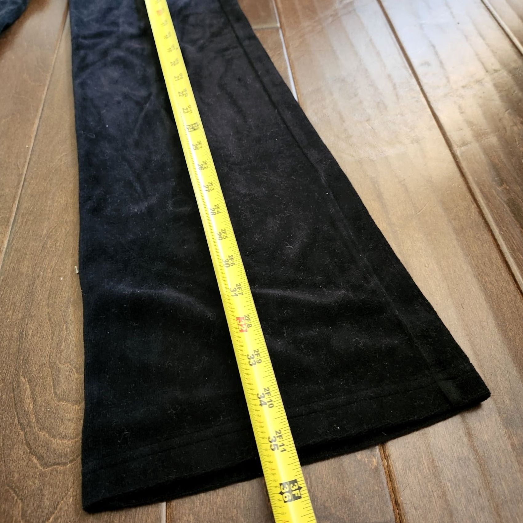 Vintage Jenni By Jennifer Moore Black Velvet Sweatpants XS Drawstring - Women, Pants Size 26" / US 2 / IT 38 - 6 Thumbnail