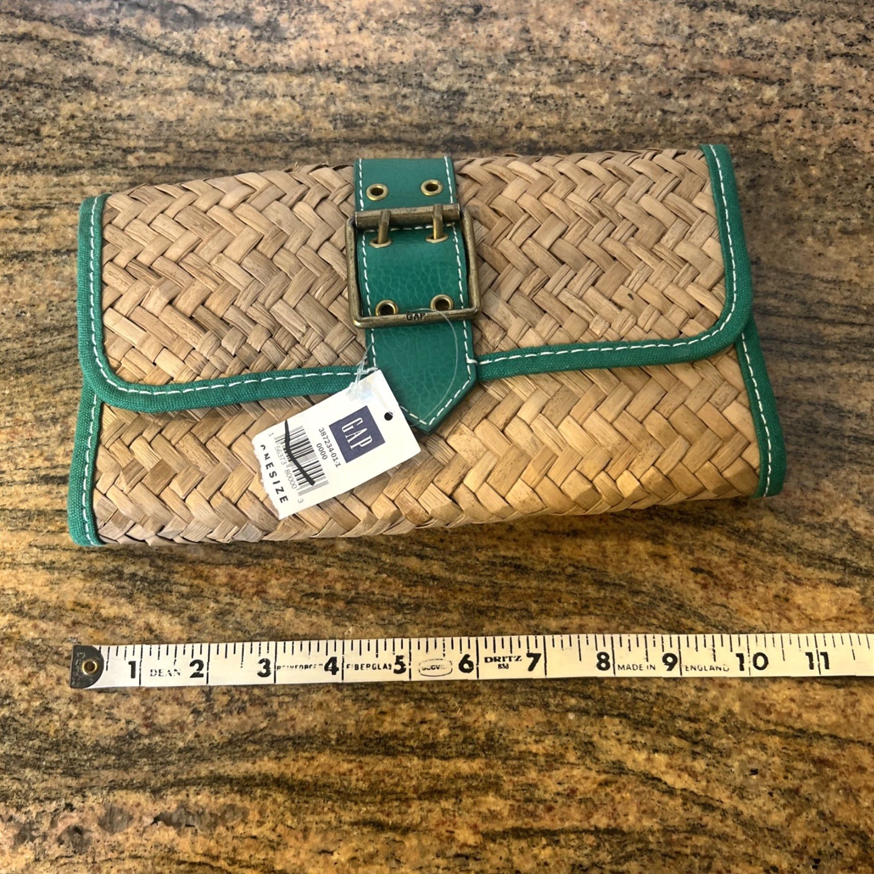 Gap Gap NWT Wicker Straw Purse Clutch Women Small Natural Taupe Beach Classic Lined Inner Pockets Size ONE SIZE - 4 Thumbnail