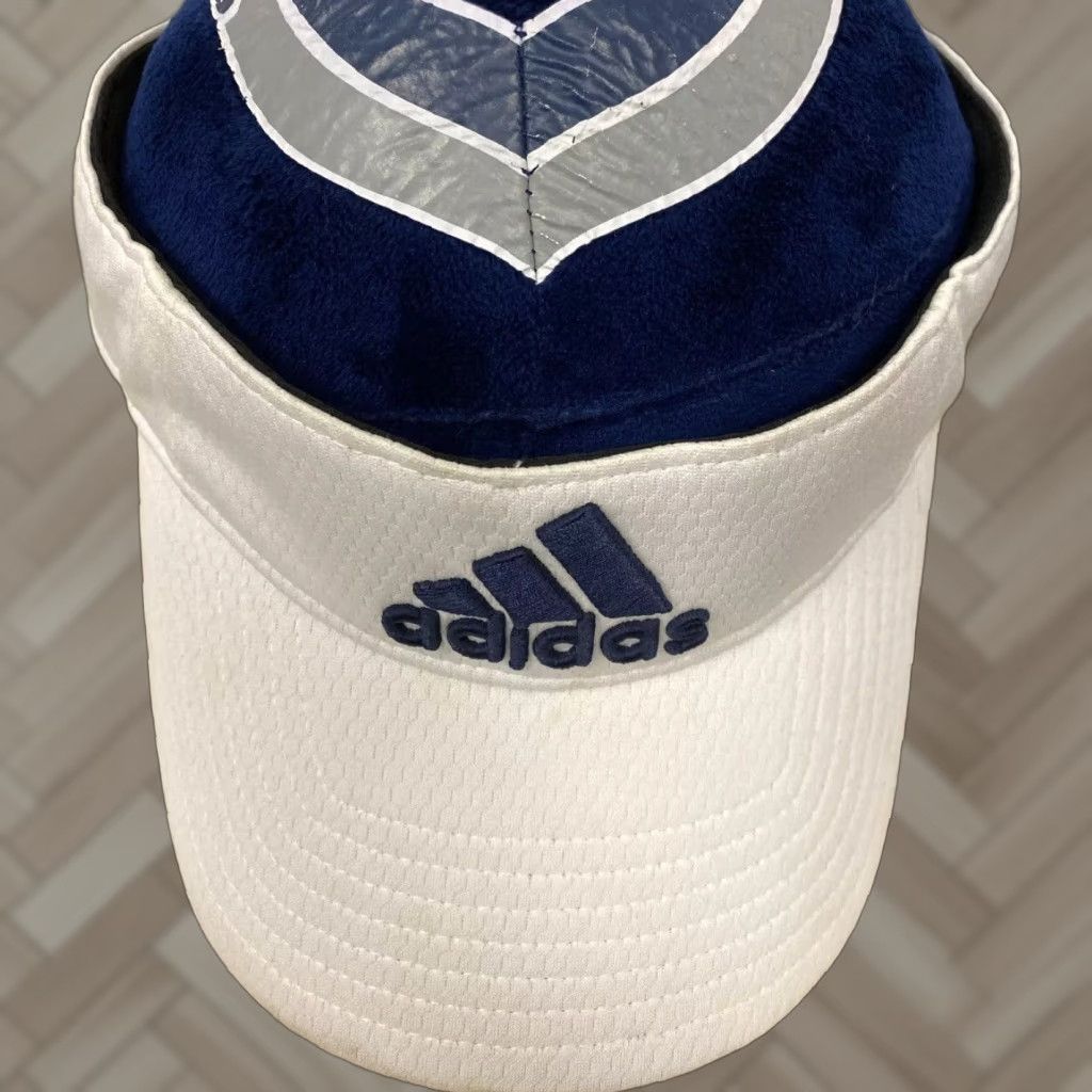 Adidas ADIDAS Visor Hat Cap Strap Back One Size Cotton Adjustable Men Brown Beige Visor 455 Size ONE SIZE - 1 Thumbnail