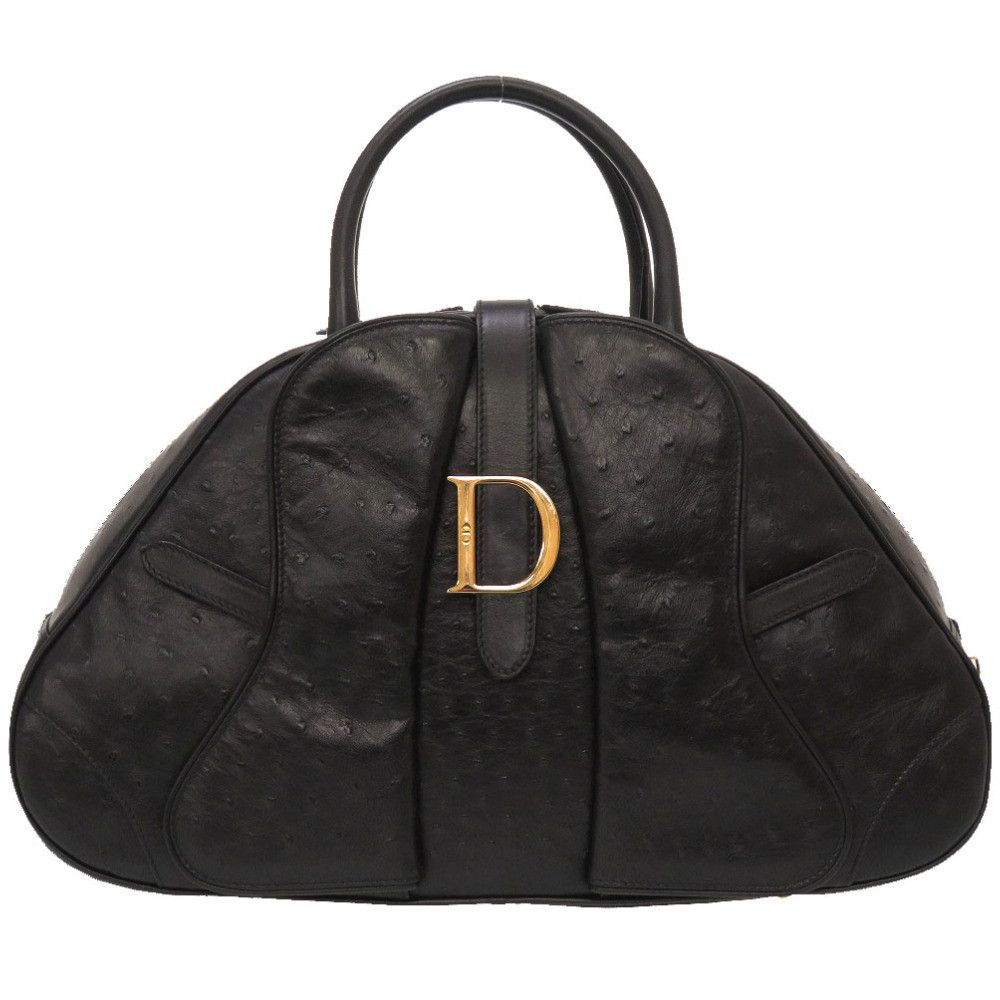 Dior Double Saddle Ostrich Black