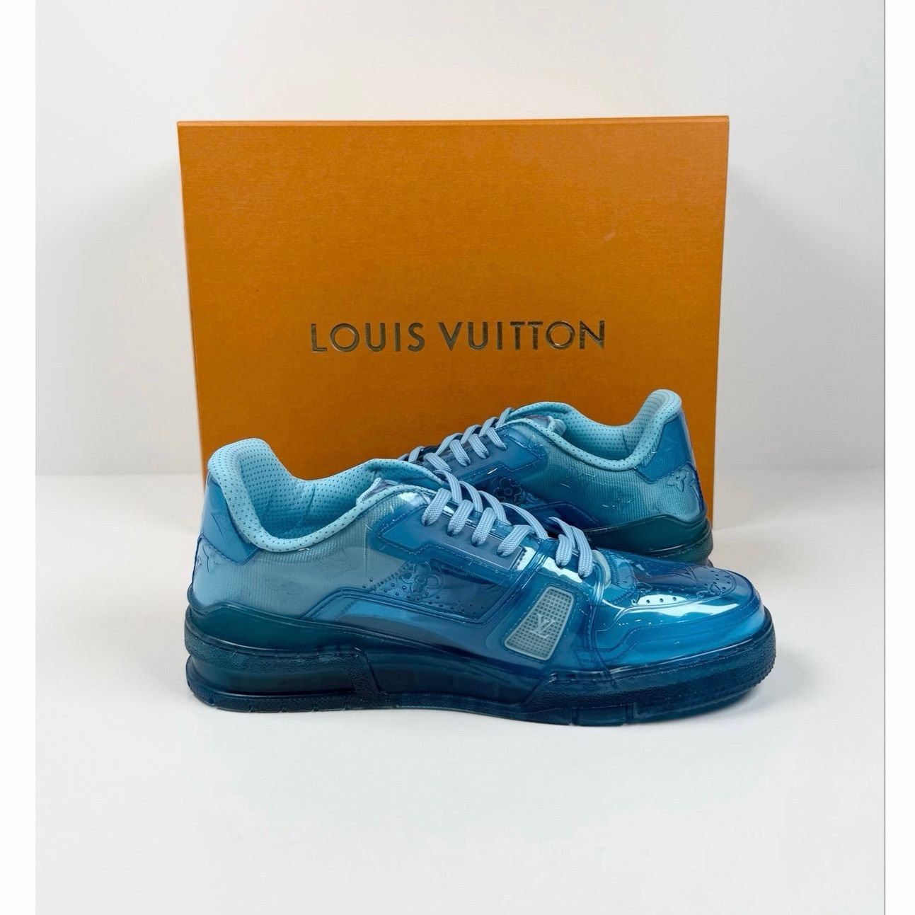 Louis Vuitton Size 7LV/8US - Louis Vuitton Transparent Blue Trainer NEW Size US 8 / EU 41 - 6 Thumbnail