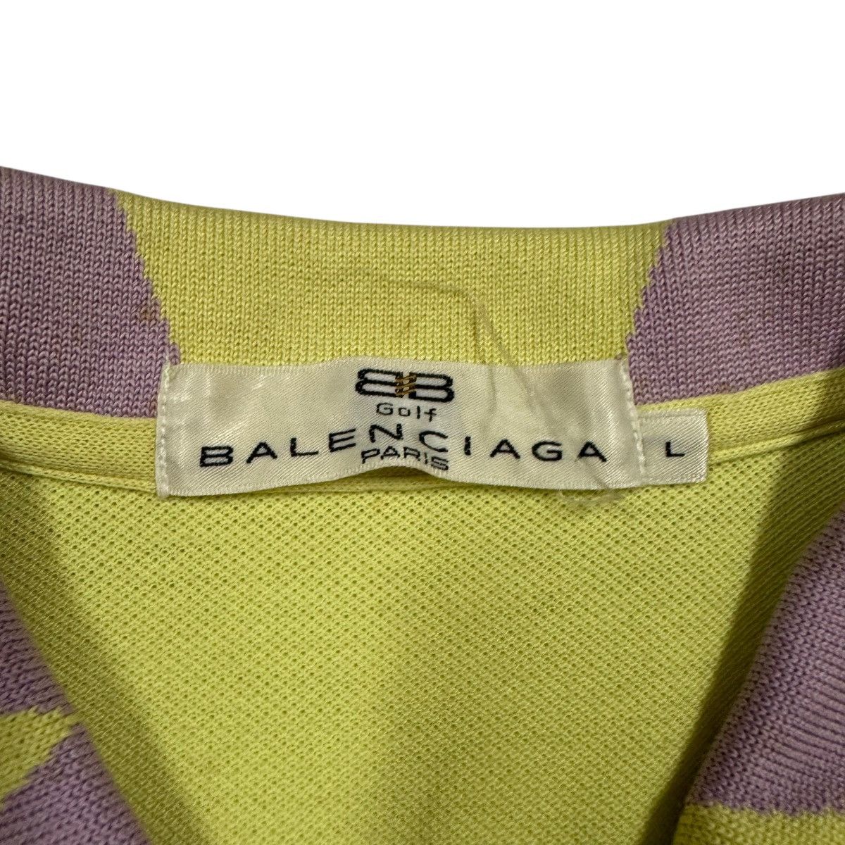 Balenciaga Vtg🔥Luxury BB Balenciaga Multicolor Ringer Polo Shirt Size US L / EU 52-54 / 3 - 11 Thumbnail