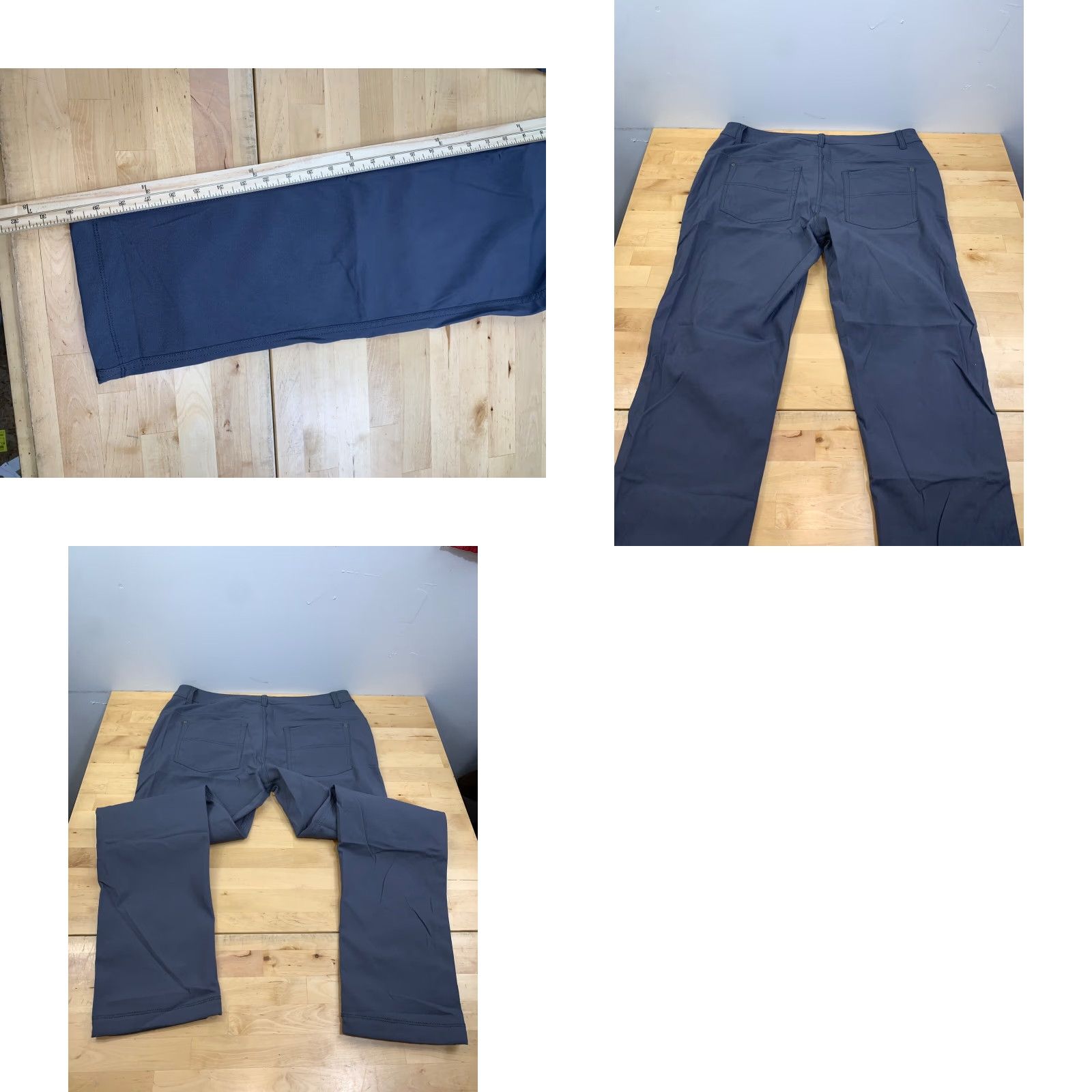 Vintage Western Rise Mens Pants Chino Casual Stretch 34x30 Gray 10172 Regular Inseam 30 Size US 34 / EU 50 - 8 Thumbnail