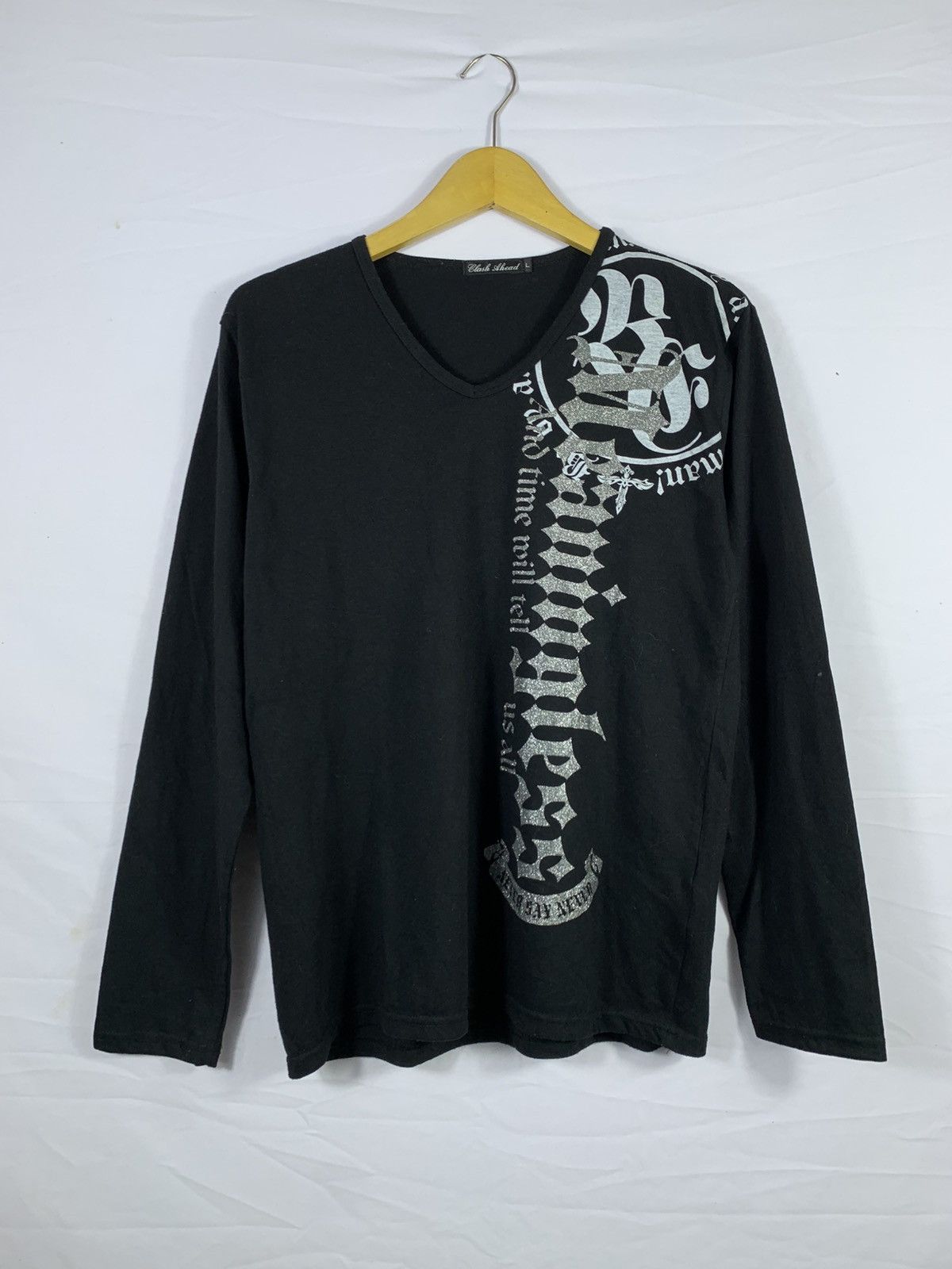 If Six Was Nine Japanese Clasehead Poem Grunge Smoke Gothic Long Slevee Size US M / EU 48-50 / 2 - 1 Thumbnail