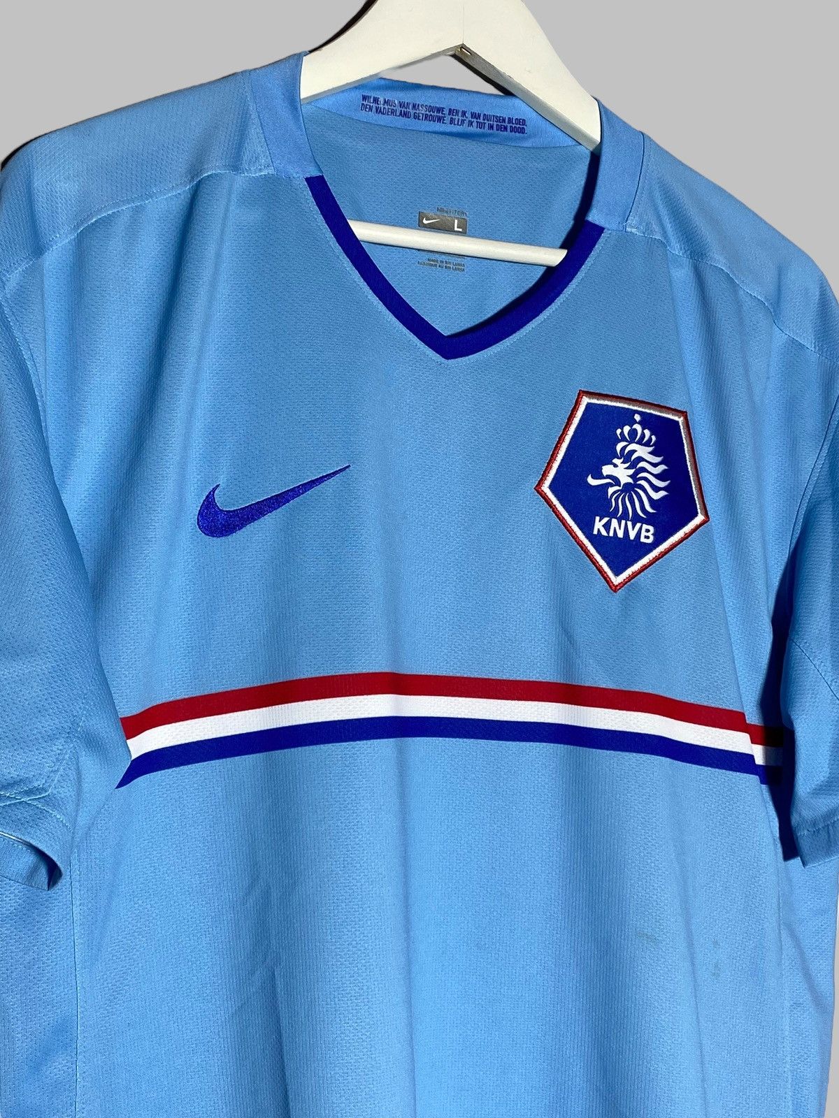 Vintage Vintage 00s Nike Netherlands 2008 Away Soccer Jersey Size US L / EU 52-54 / 3 - 3 Thumbnail