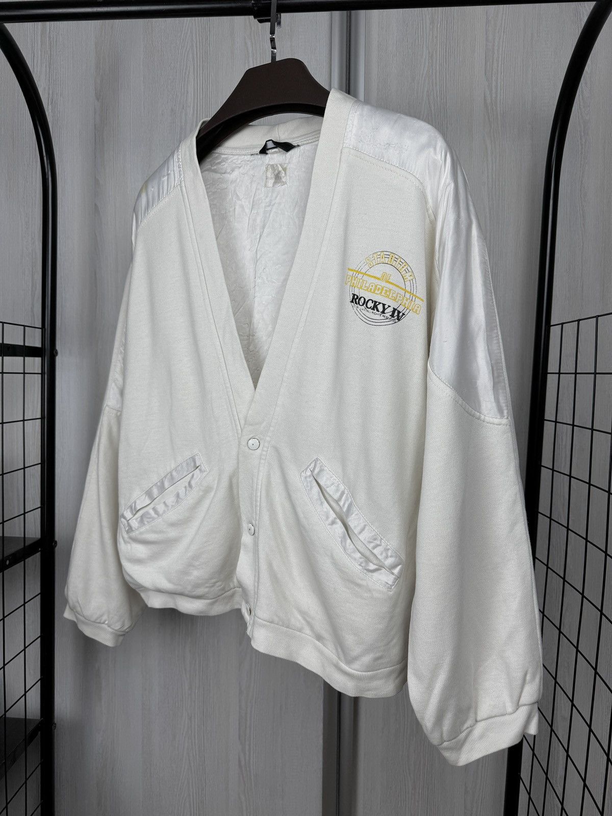 Vintage VNTG 1986 Rocky IV Stadium of Philadelphia Balboa Cardigan Size US S / EU 44-46 / 1 - 5 Thumbnail