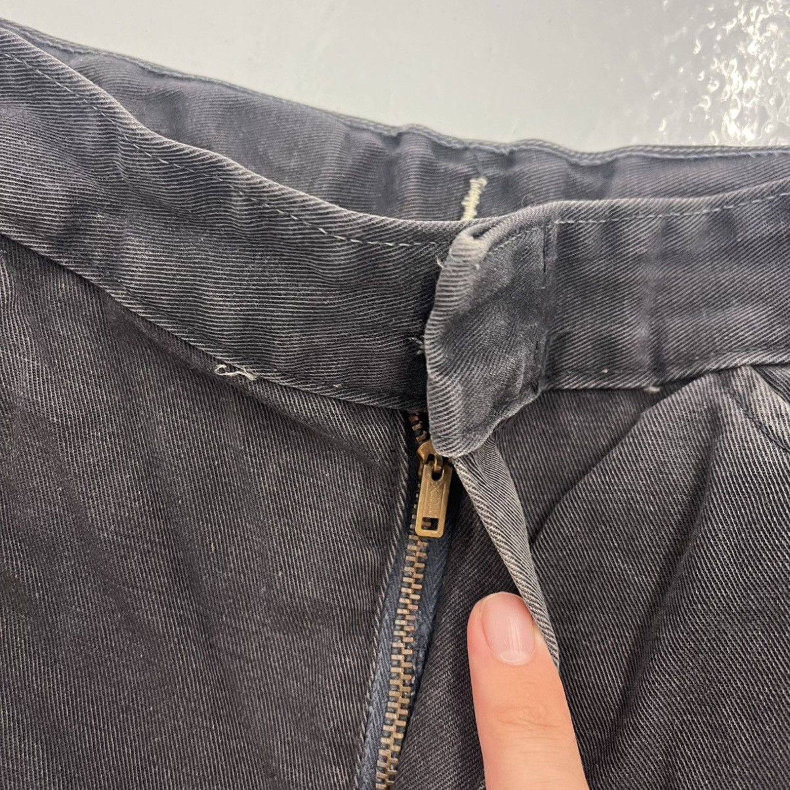 Other Vintage 60s Black Cotton Canvas Workwear Chinos 26x26 Size 26" / US 2 / IT 38 - 5 Thumbnail