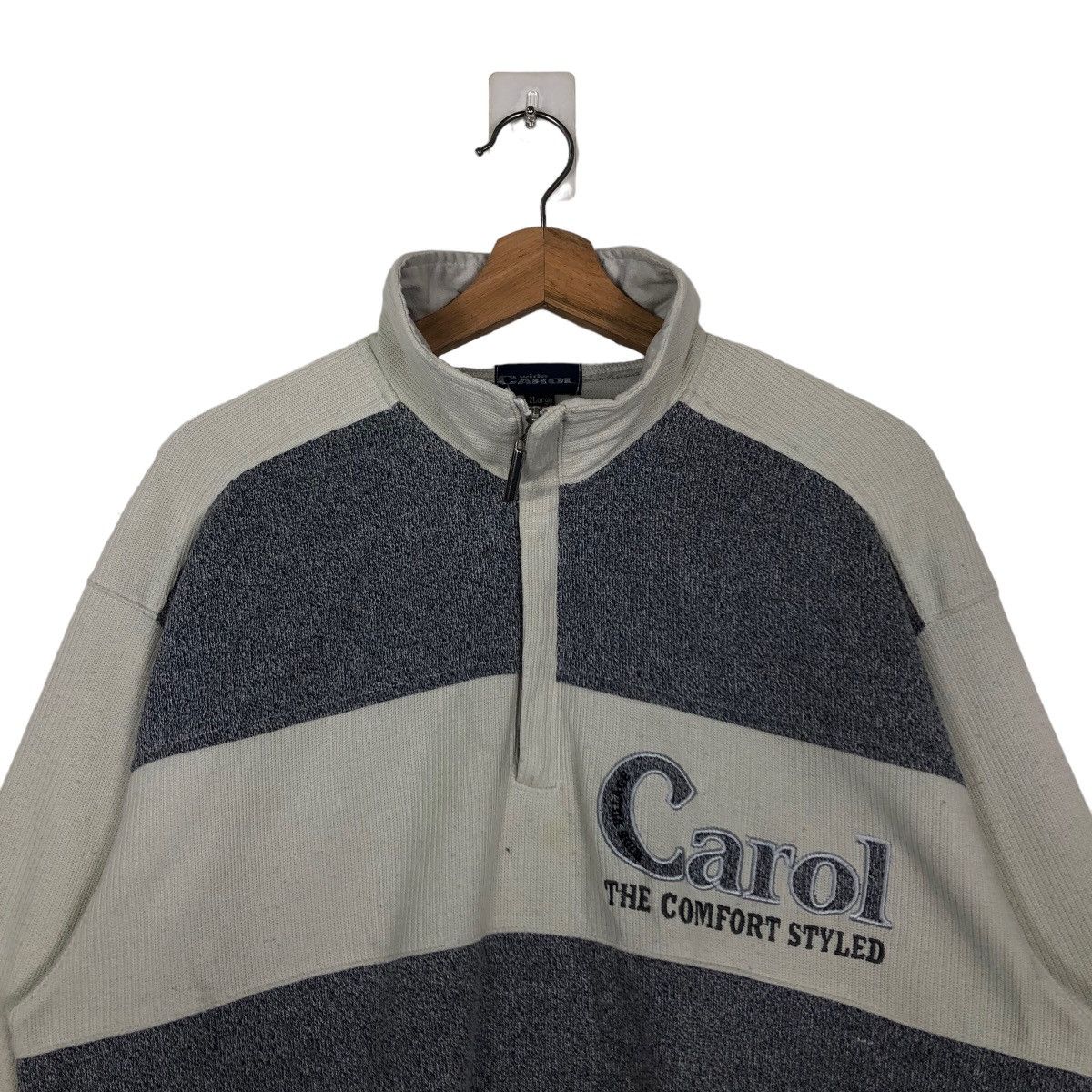 Japanese Brand 🔥90’s Vintage Sweatshirt Collar Carol Big Logo Spell Out Size US L / EU 52-54 / 3 - 3 Thumbnail