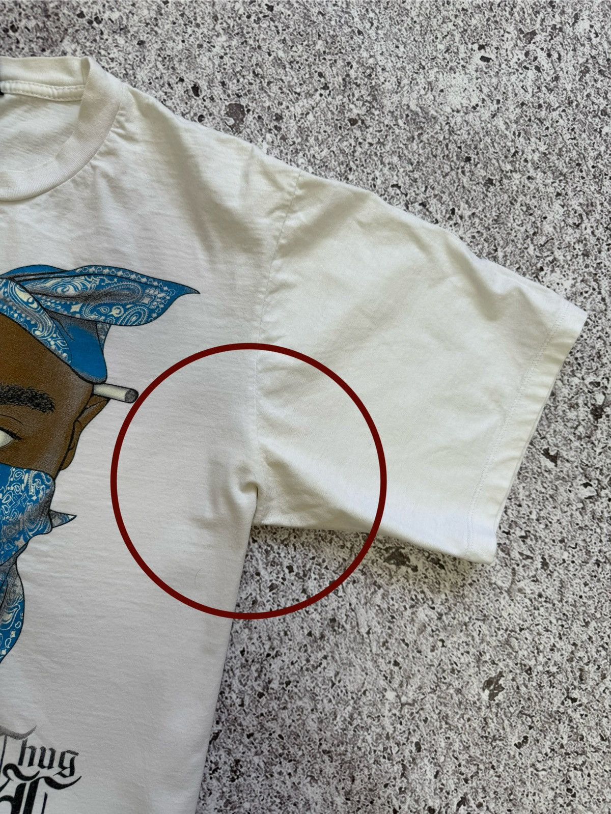 Band Tees × Rap Tees × Vintage Vintage 90’s Thug Life Rap Tough Face Tupac Bandana T-Shirt Size US XL / EU 56 / 4 - 12 Thumbnail