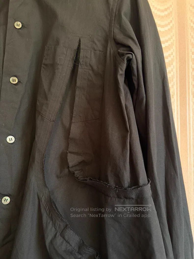Comme des Garcons Comme Des Garcons Black Ripped Shirt Long Sleeve Dark Deco Size XS / US 0-2 / IT 36-38 - 5 Thumbnail