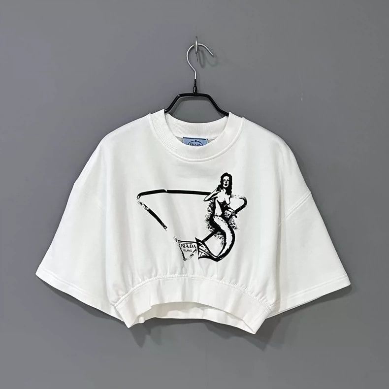 Prada Prada Mermaid white short sleeves 2502-Nextarrow Size US S / EU 44-46 / 1 - 1 Thumbnail